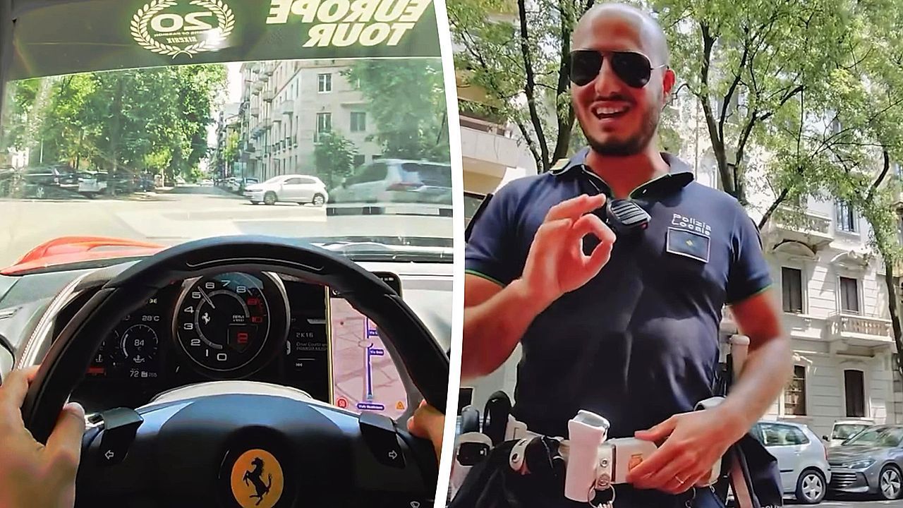 Ferrari-Raser angehalten: Beeindruckte Polizisten vergeben Lob statt Strafzettel