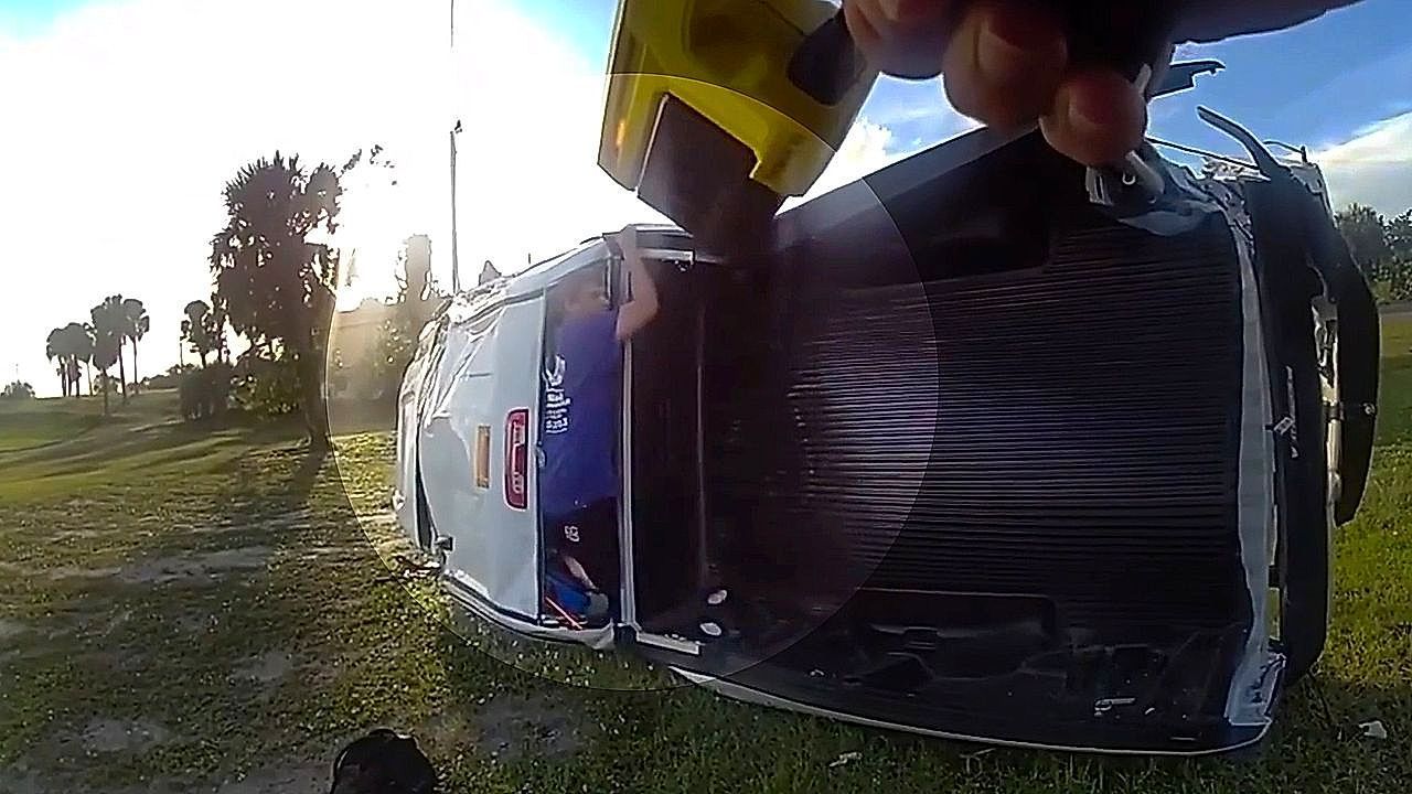 Video: Driver arrested after wild parking lot crash in Florida