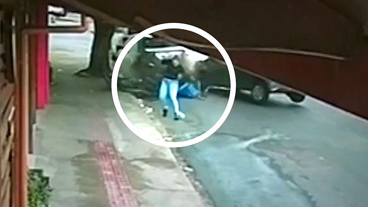 Video: Delivery rider escapes runaway car in split-second scare in Brazil