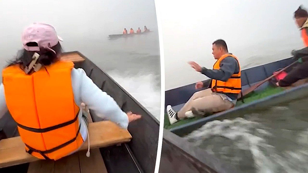 Video: Boats carrying tourists collide on lake in Thailand