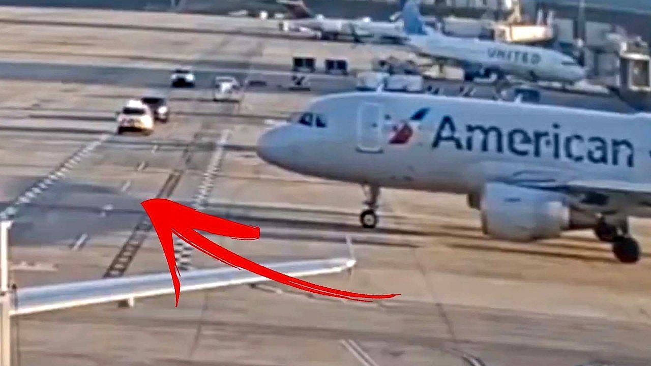 Video: Beinahe-Kollision in Charlotte: Pilot bremst Flugzeug in letzter Sekunde ab