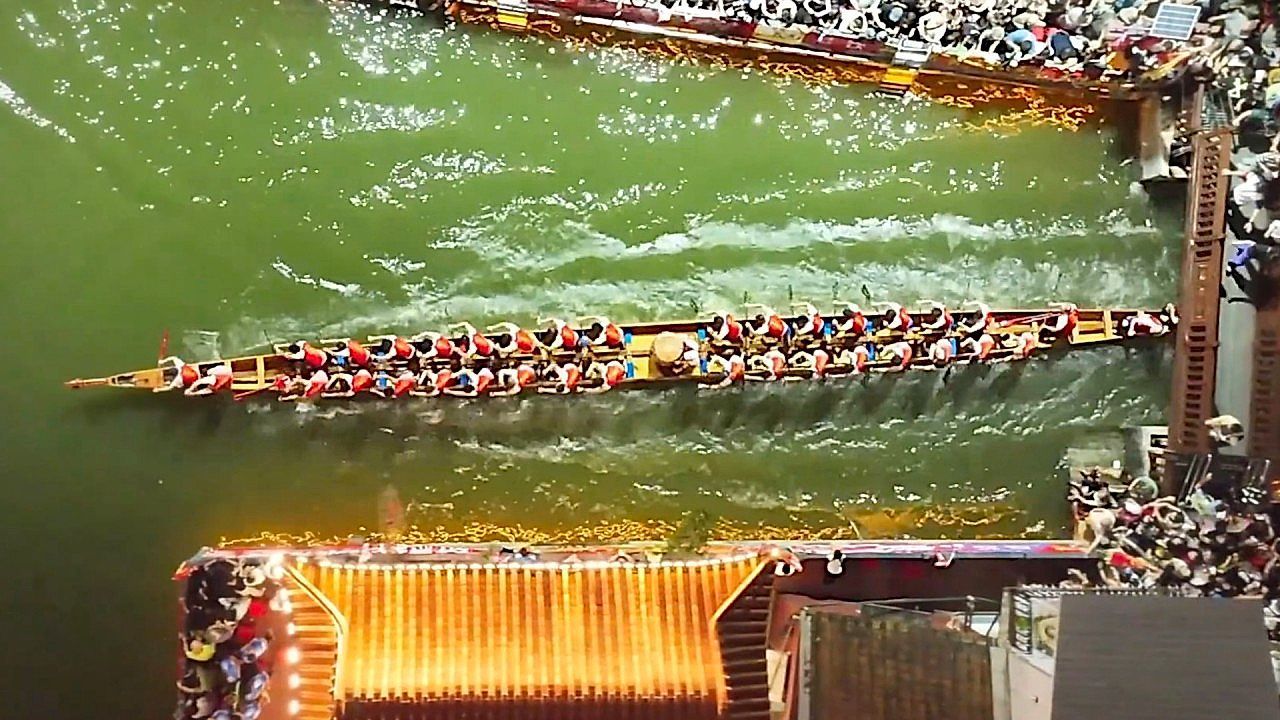 Video: China's most extreme dragon boat race competitors intensify "F1-style"practice
