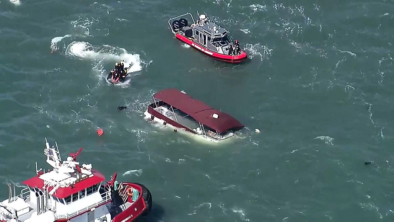 One killed, 3 missing after boat sinks in San Francisco Bay near Alcatraz Island