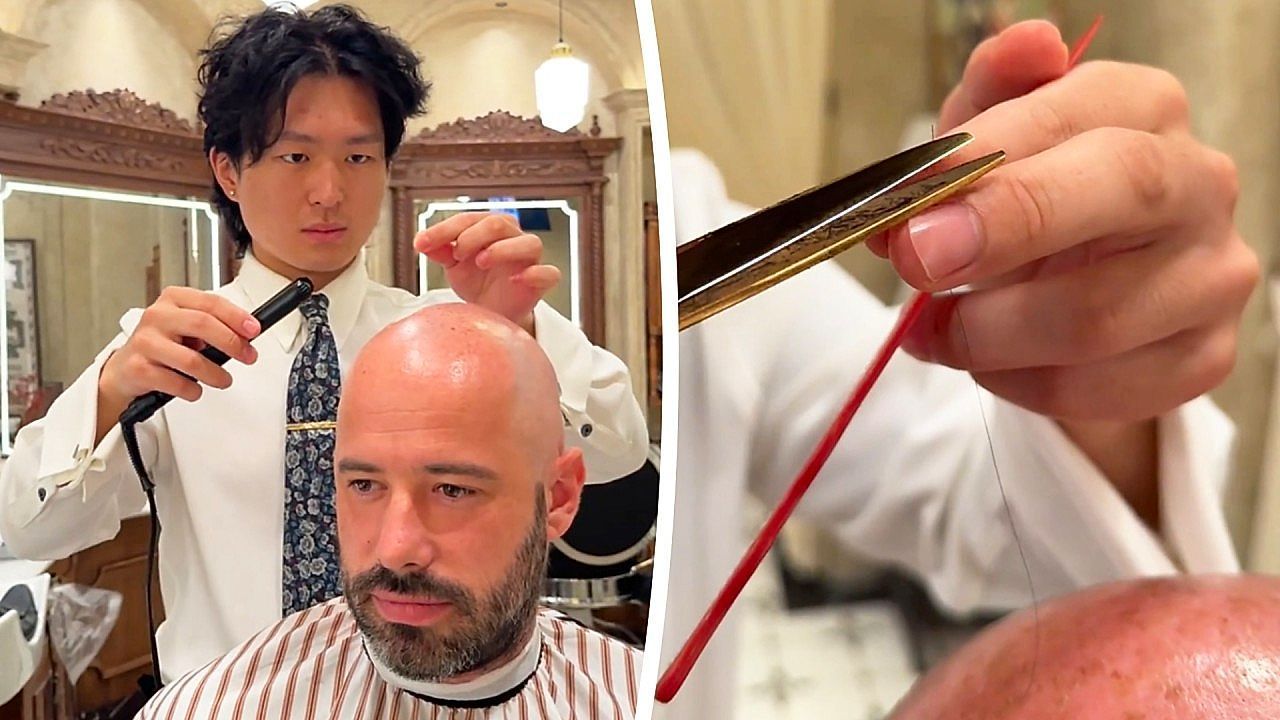 Video: Einzelstück: Friseur stylt das letzte Haar eines Kunden