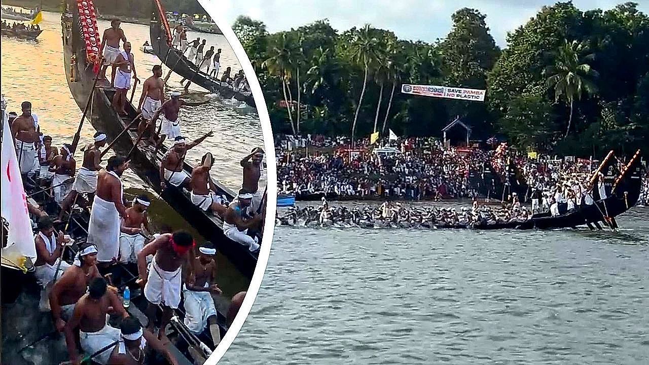 Video: Kerala riverboat festival kicks off with 51 amazing ornate snake boats race