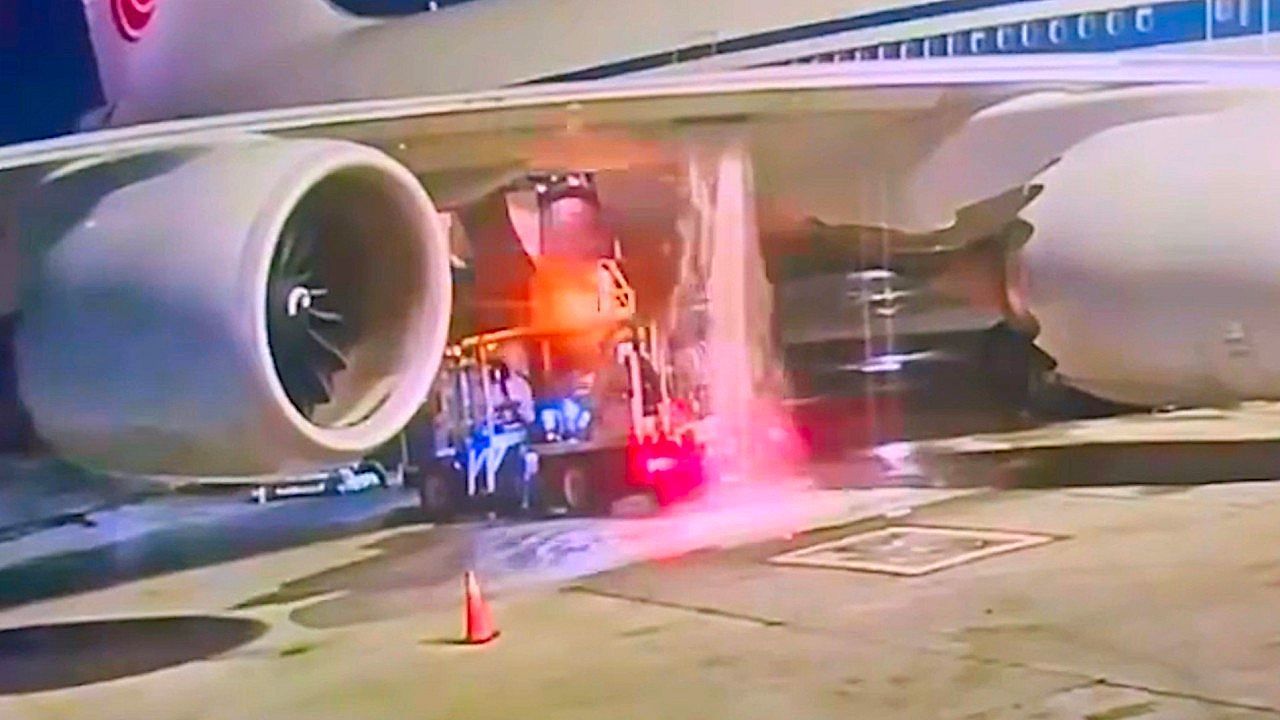 Video: Refueling truck damages plane at JFK airport causing tarmac disaster