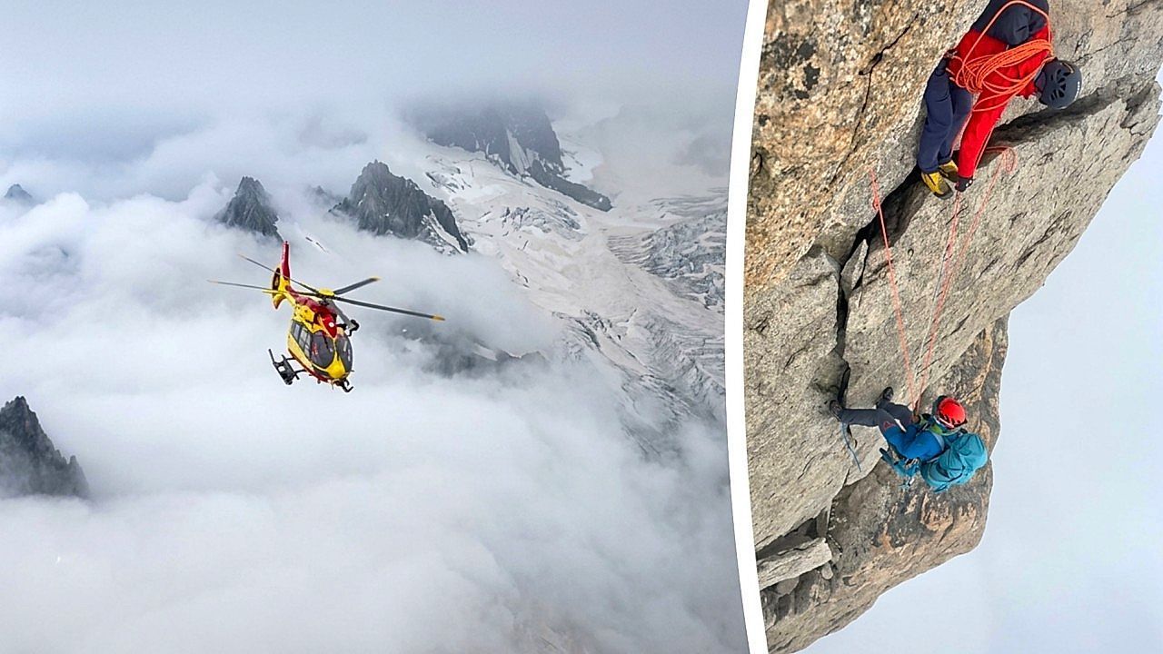 Video: Zwölf Stunden am Seil – Hubschrauber erreicht Bergsteiger in letzter Sekunde