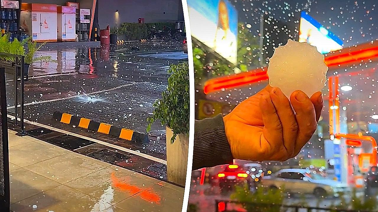 Video: Tennisbälle vom Himmel: Hagelsturm zertrümmert Autos in Hauptstadt von Paraguay