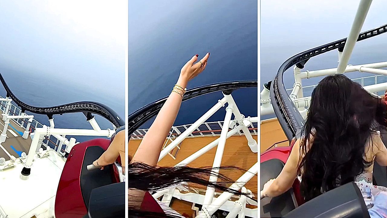 Take a look at the world's longest roller coaster at sea on a Disney cruise ship