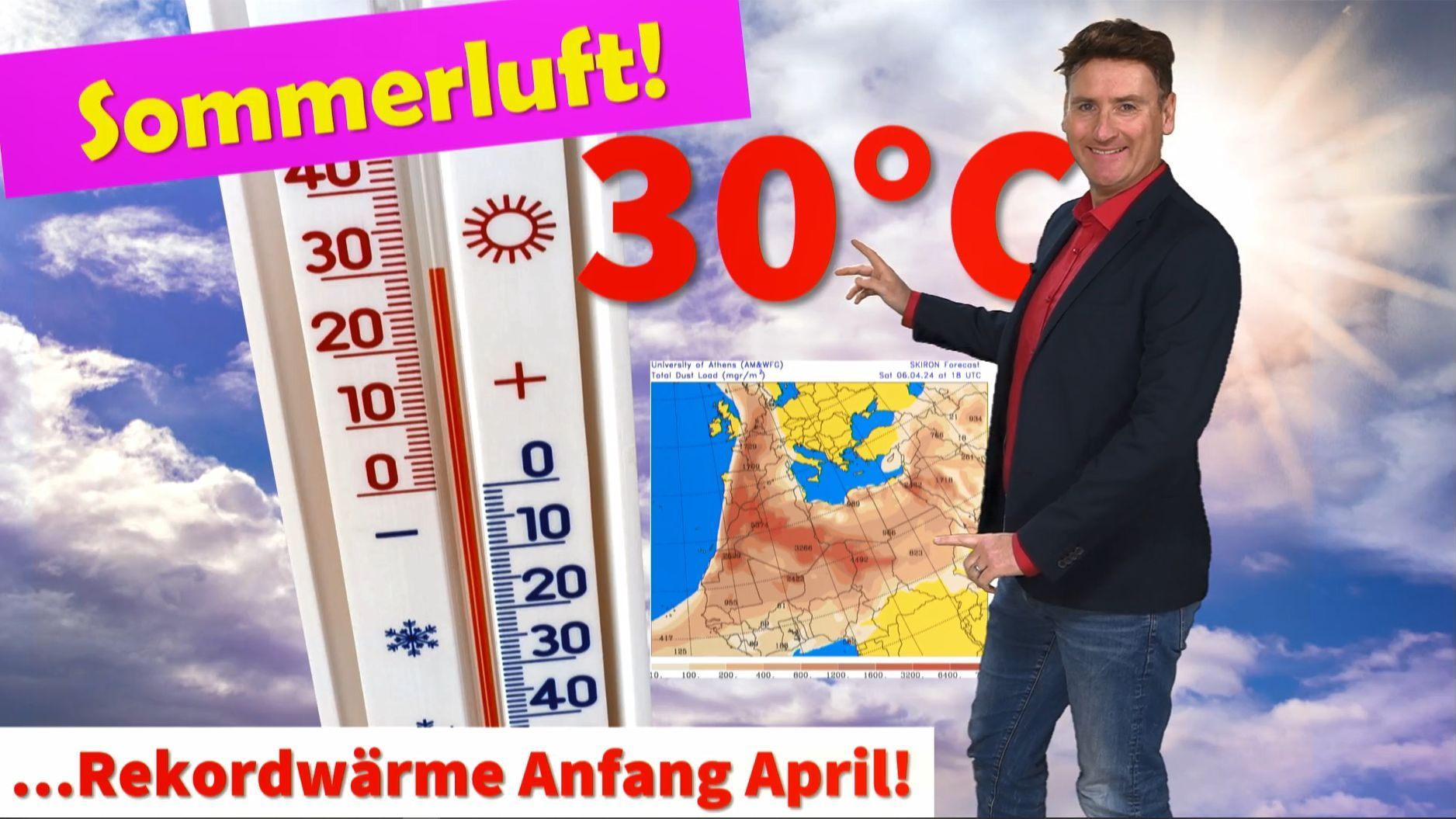 Up to 30°C on Saturday! The first weekend in April will be the hottest ever in Germany!