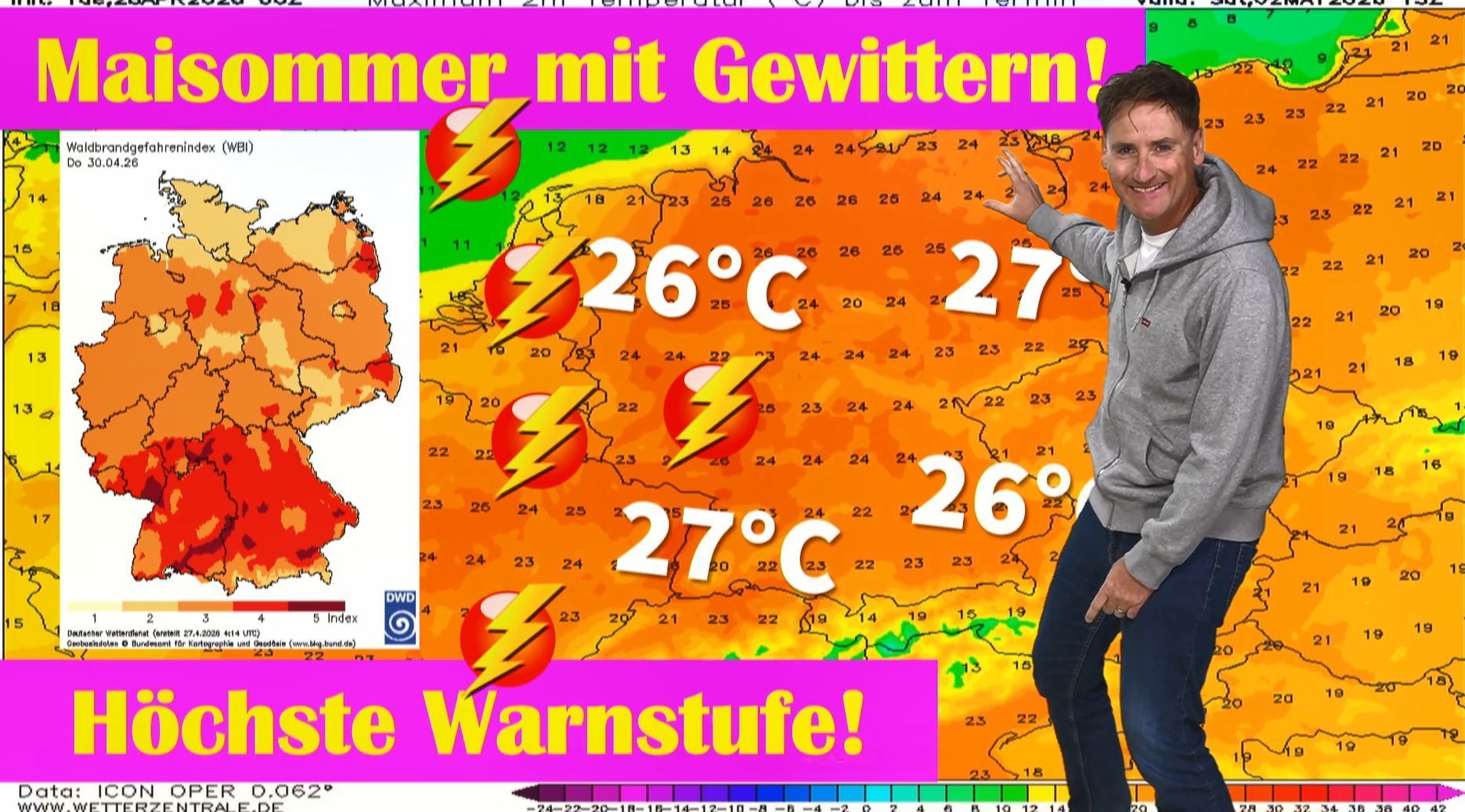 Video: Trocken bis Samstag, viel Sonne & bis 27 Grad – höchste Waldbrandgefahr in Deutschland am Wochenende