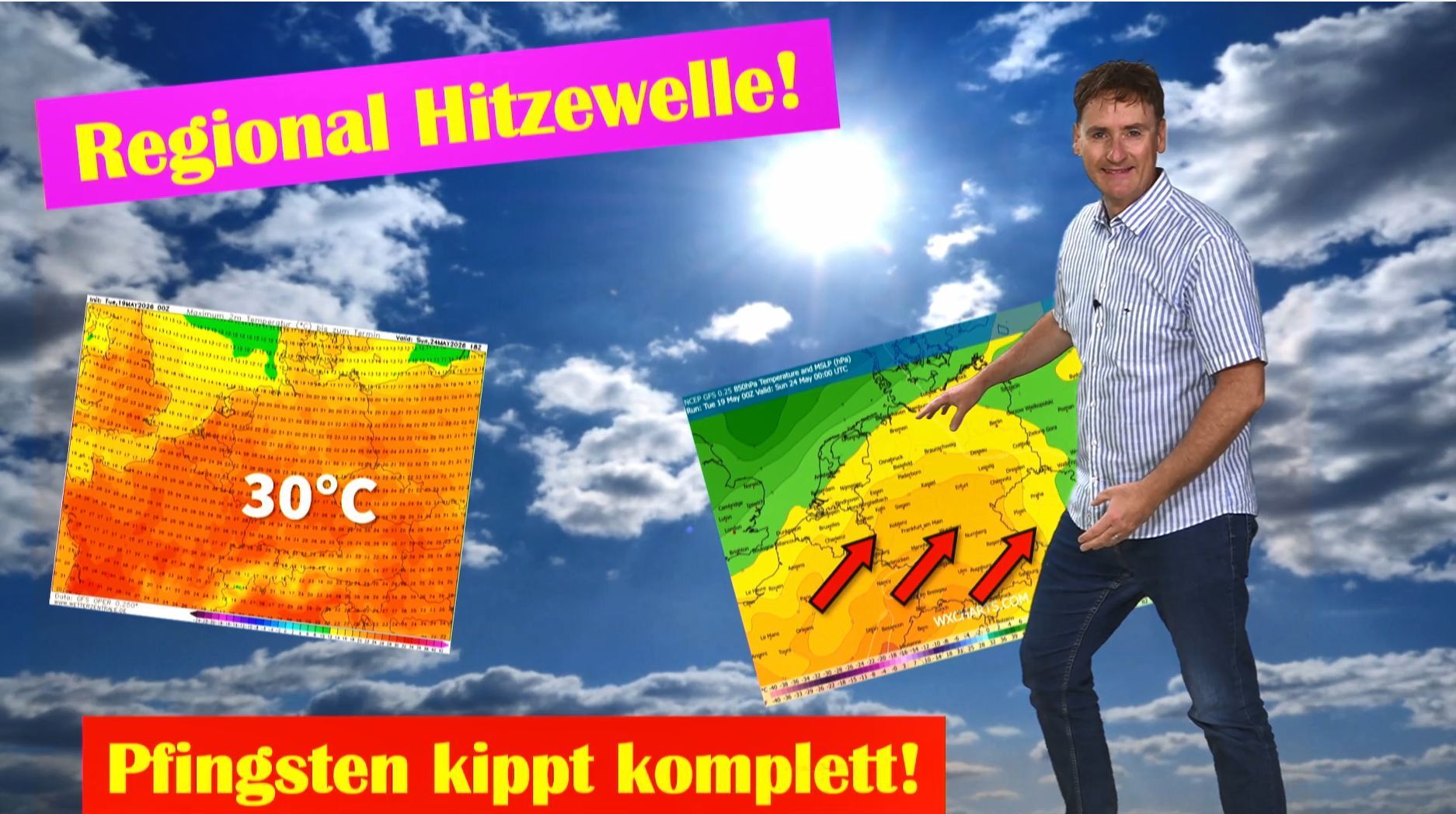 Video: So lange bleibt die Pfingstwärme bei uns – bis 31 °C möglich! Auch Saharastaub ist wieder dabei!