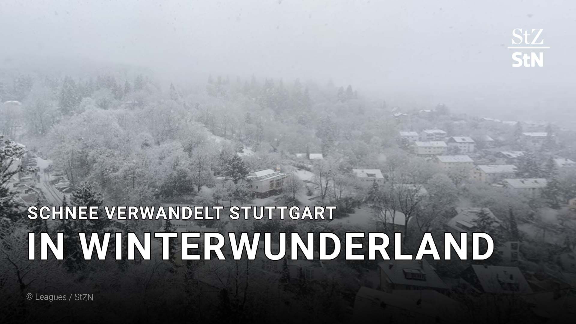 Schnee verwandelt Stuttgart in Winterwunderland