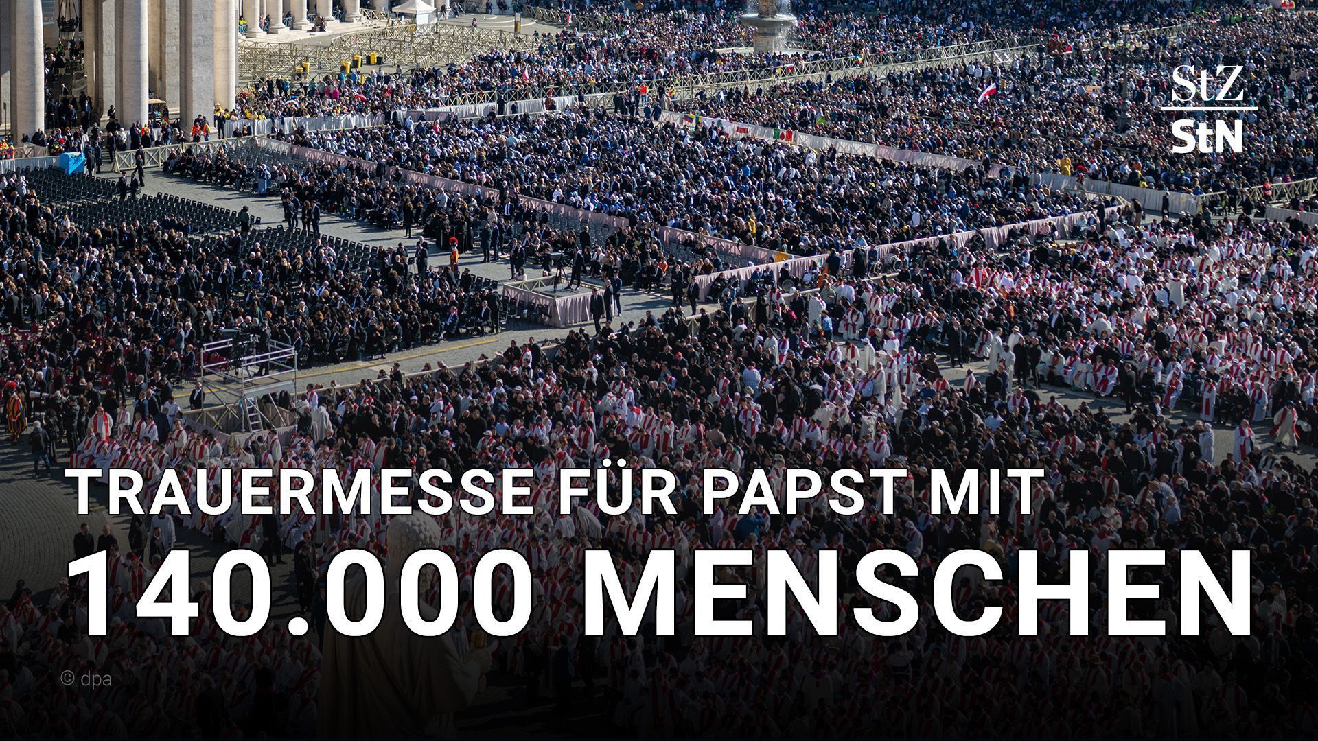 Video: Abschied von Papst Franziskus: 140.000 Menschen bei Trauermesse in Rom