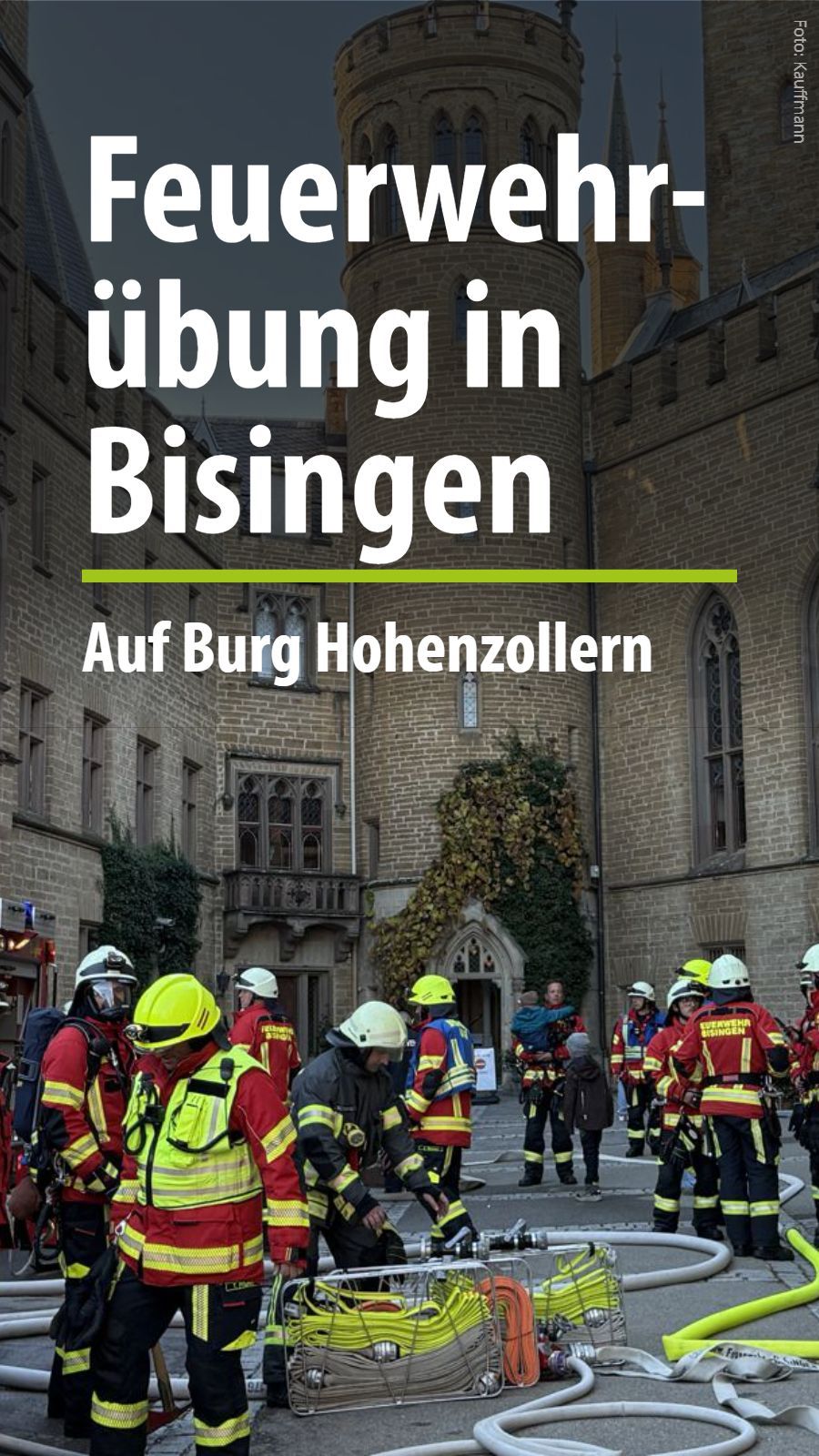 Video: Großübung der Feuerwehr auf der Burg Hohenzollern