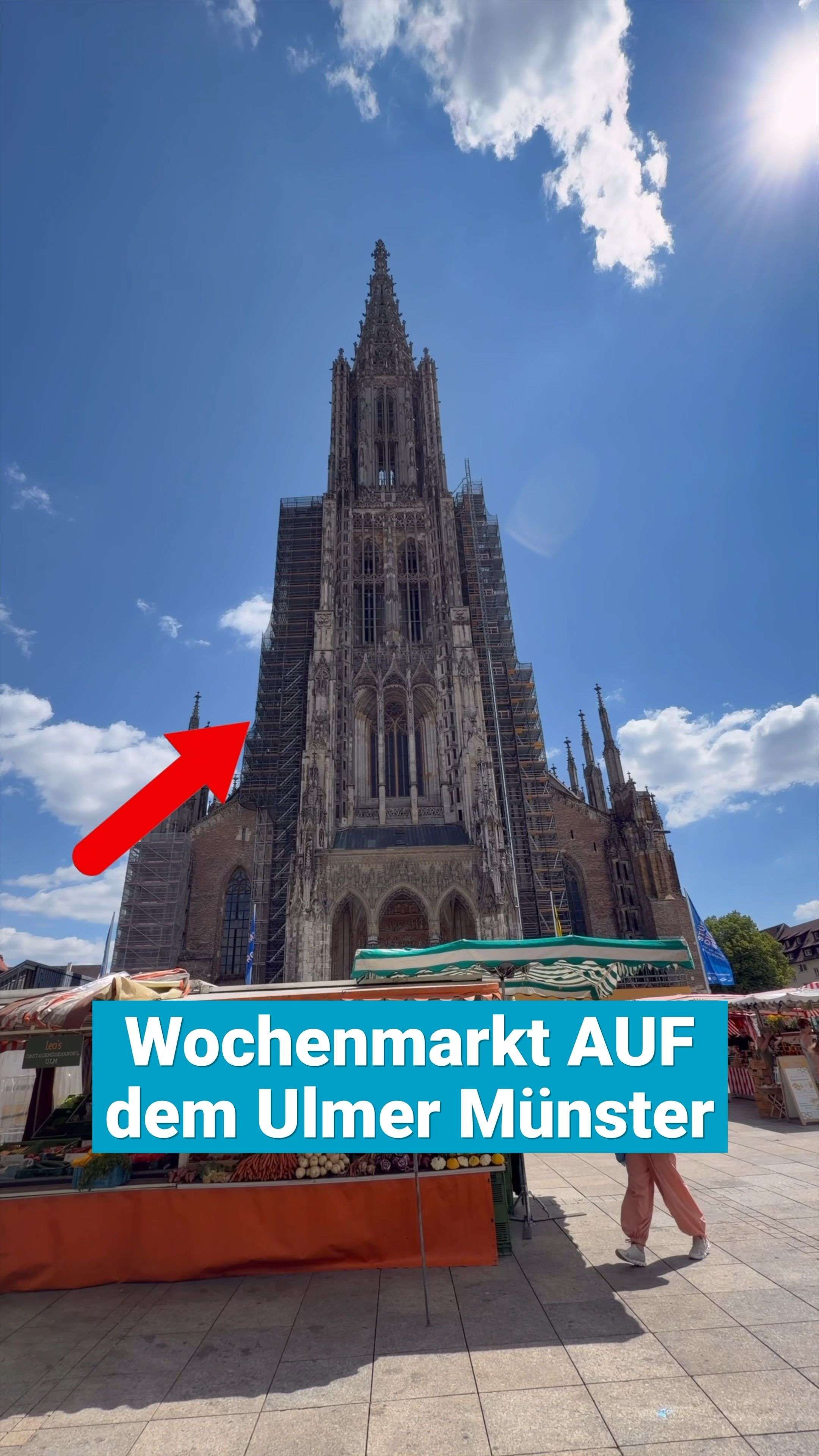 Video: Wochenmarkt auf dem Ulmer Münster