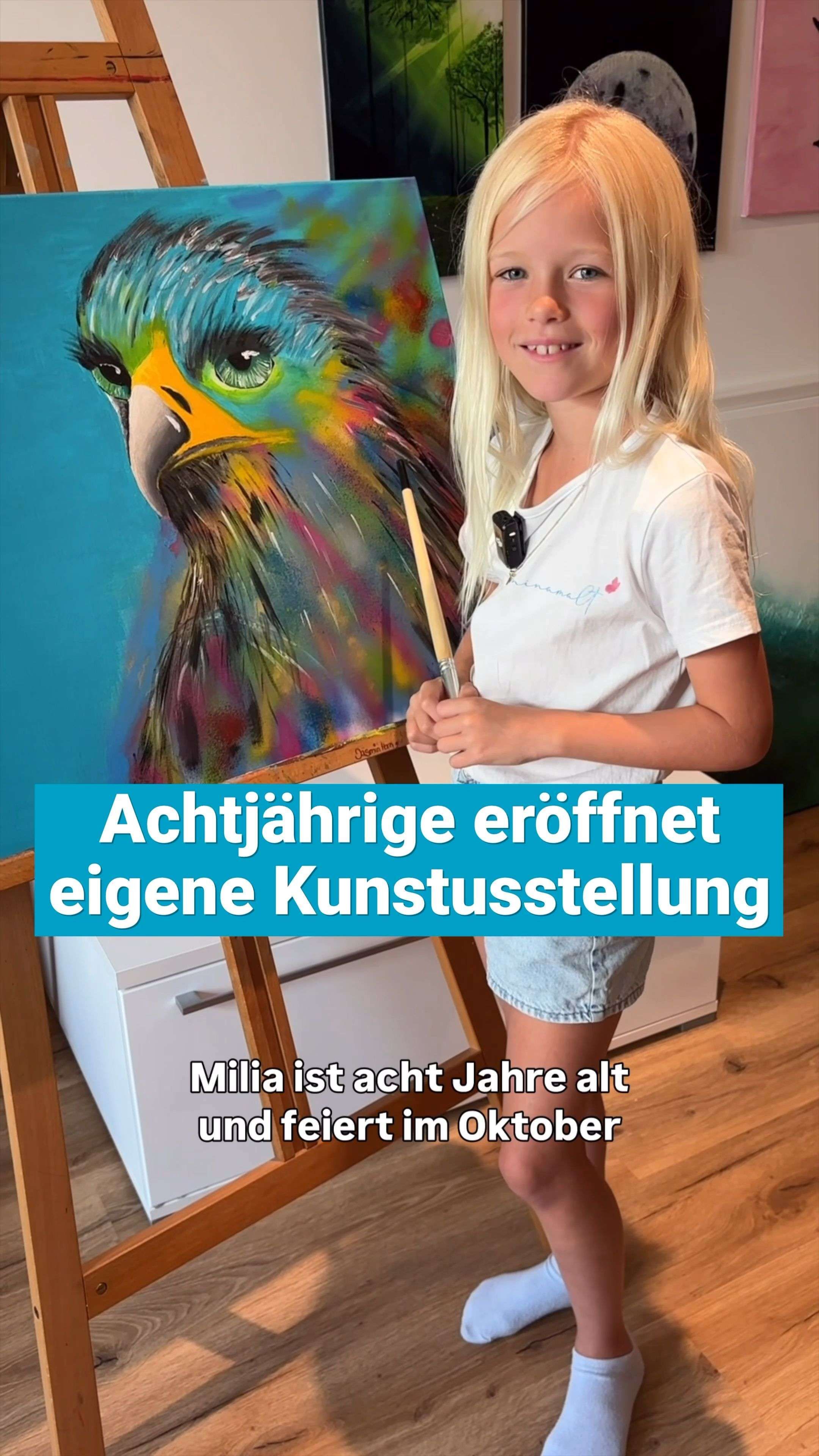 Video: Milia Holl aus Lonsee ist acht Jahre alt und Künstlerin