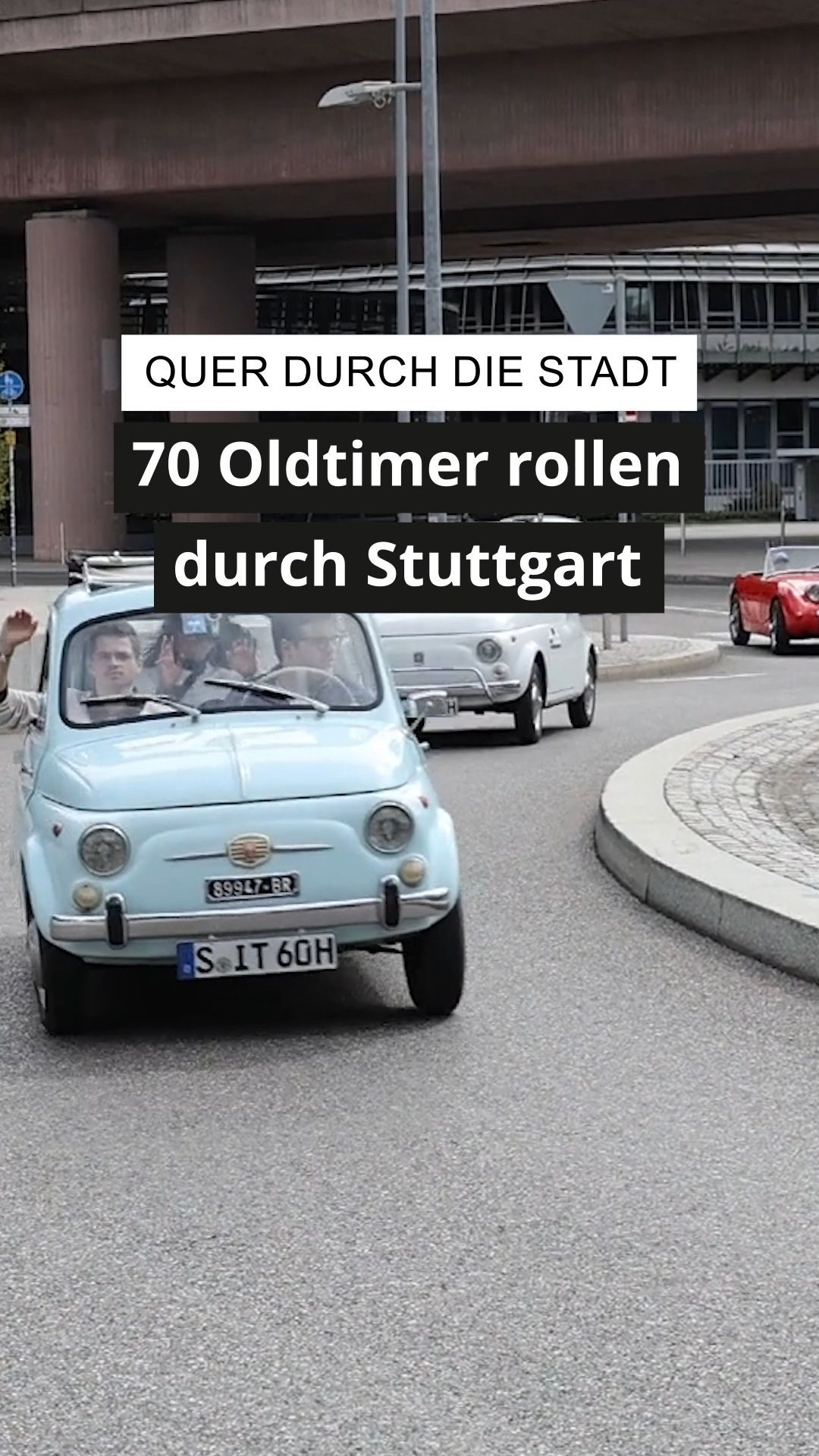 Video: 70 Oldtimer rollen durch Stuttgart