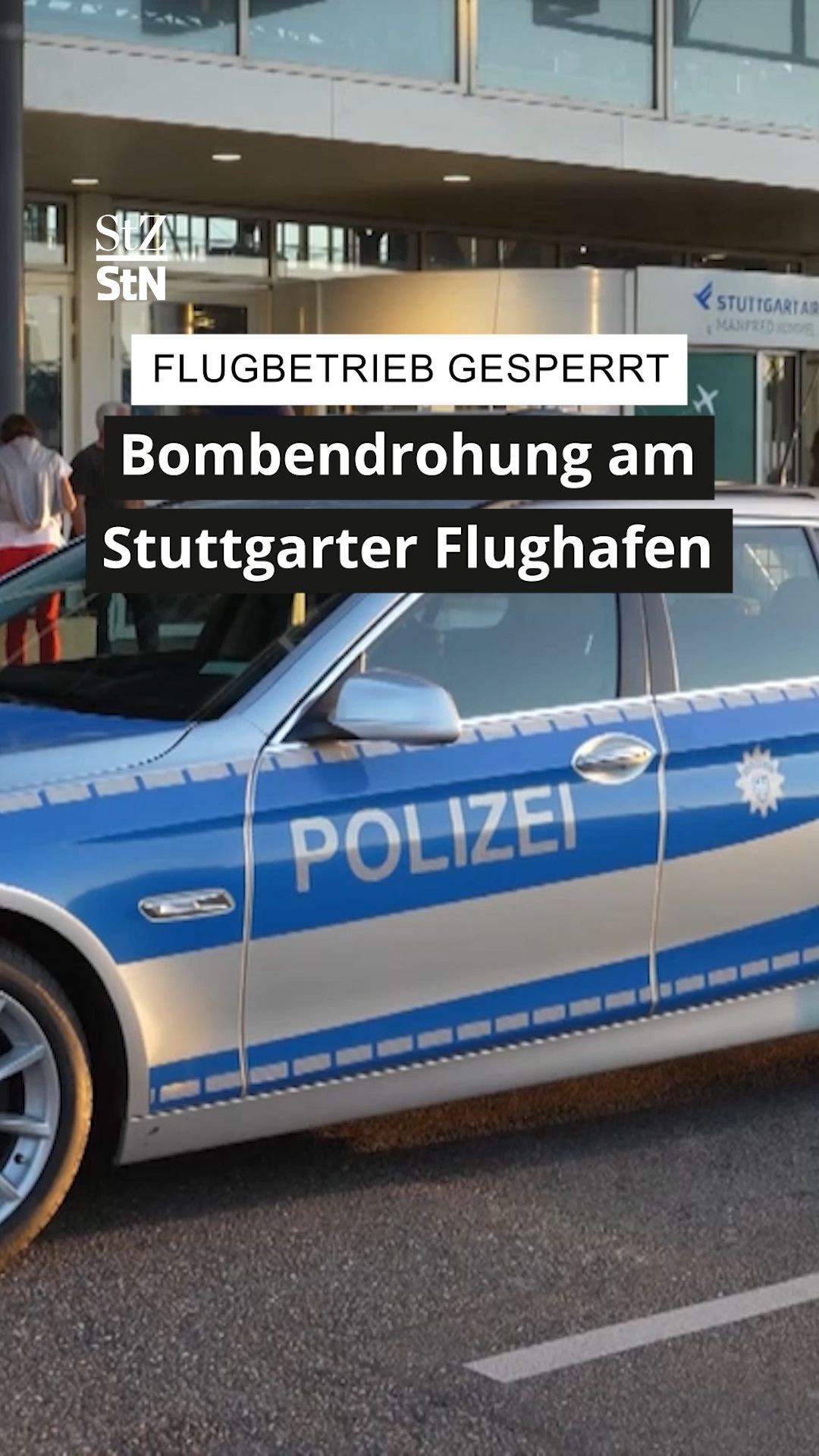 Video: Flugverkehr kurzzeitig eingestellt: Bombendrohung am Stuttgarter Flughafen
