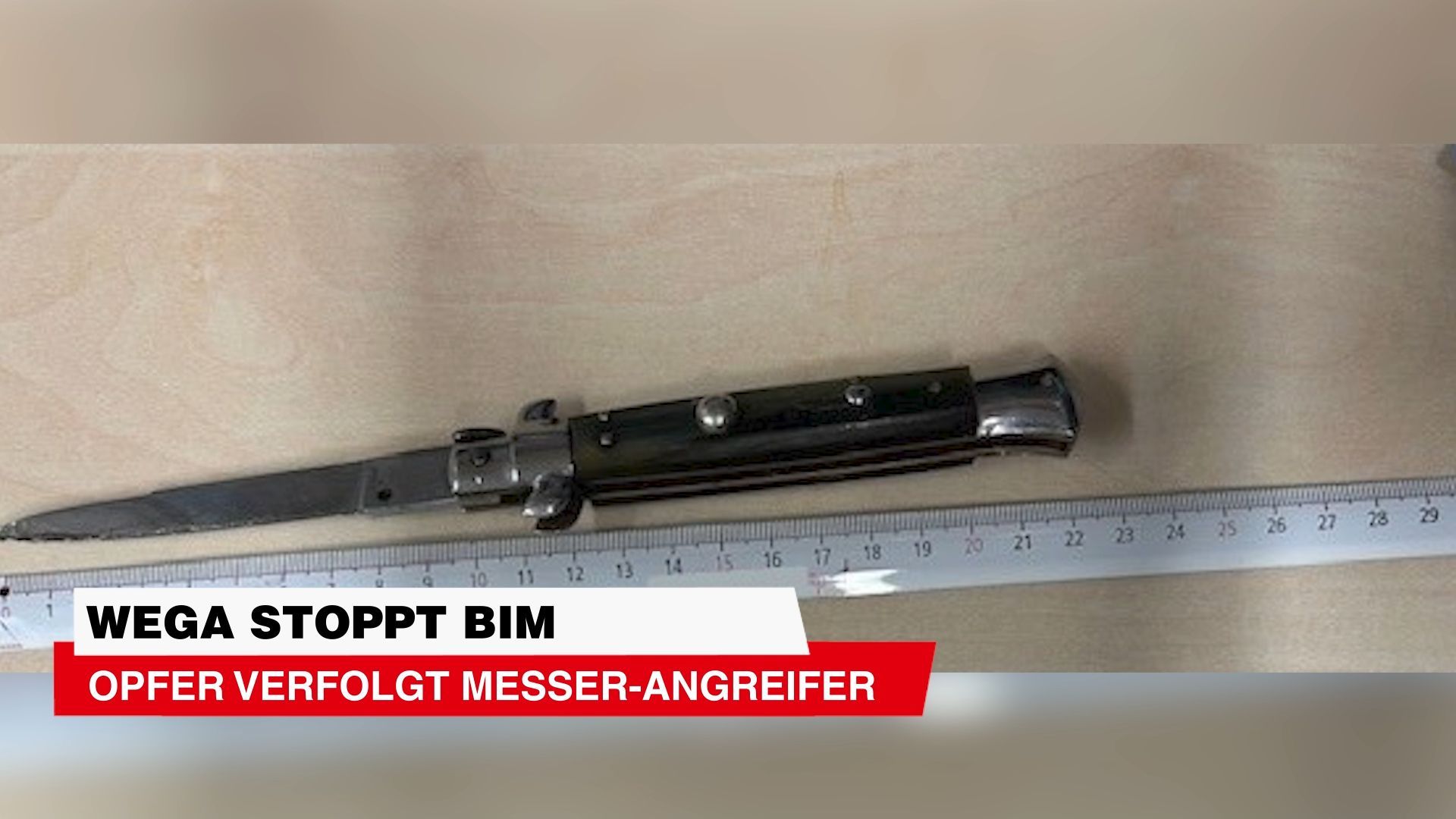 Video: Mutiger Einsatz: Opfer verfolgt Messer-Angreifer