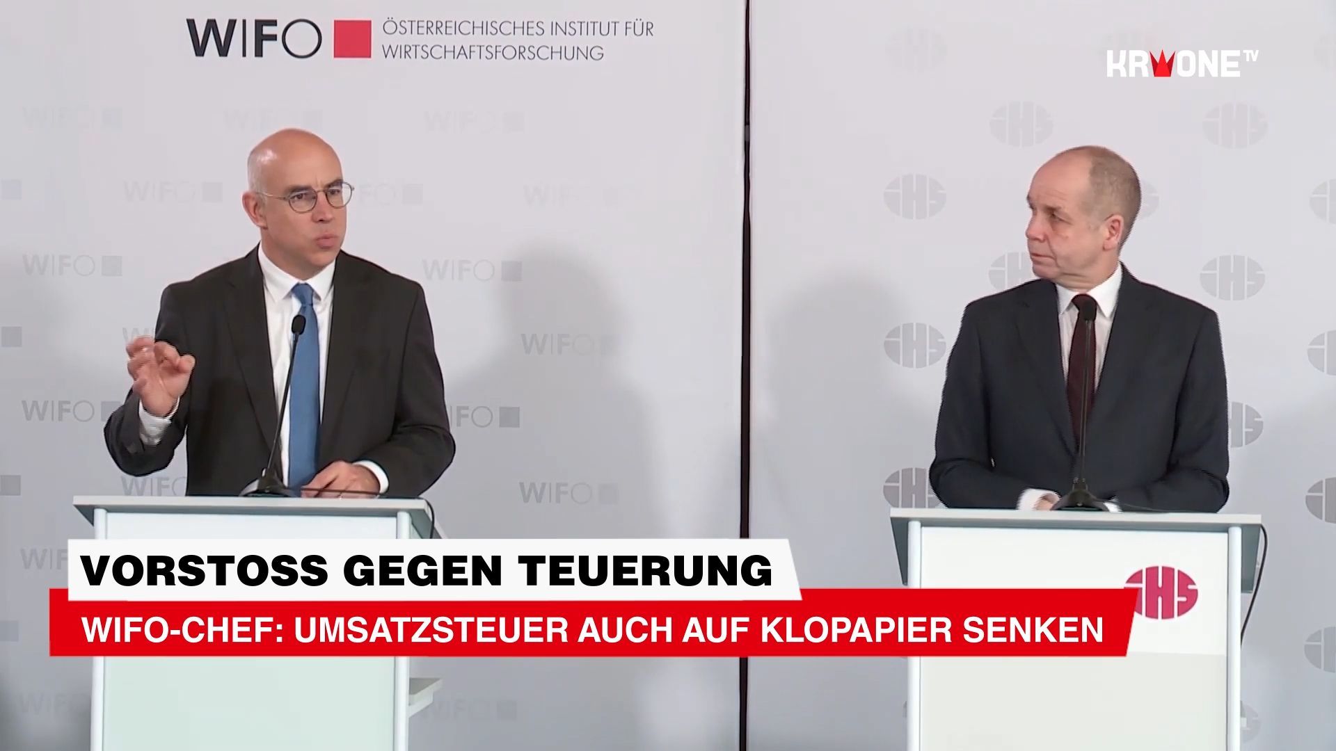 Video: Vorstoß gegen Teuerung von WIFO-Chef: Umsatzsteuer auch auf Klopapier senken!
