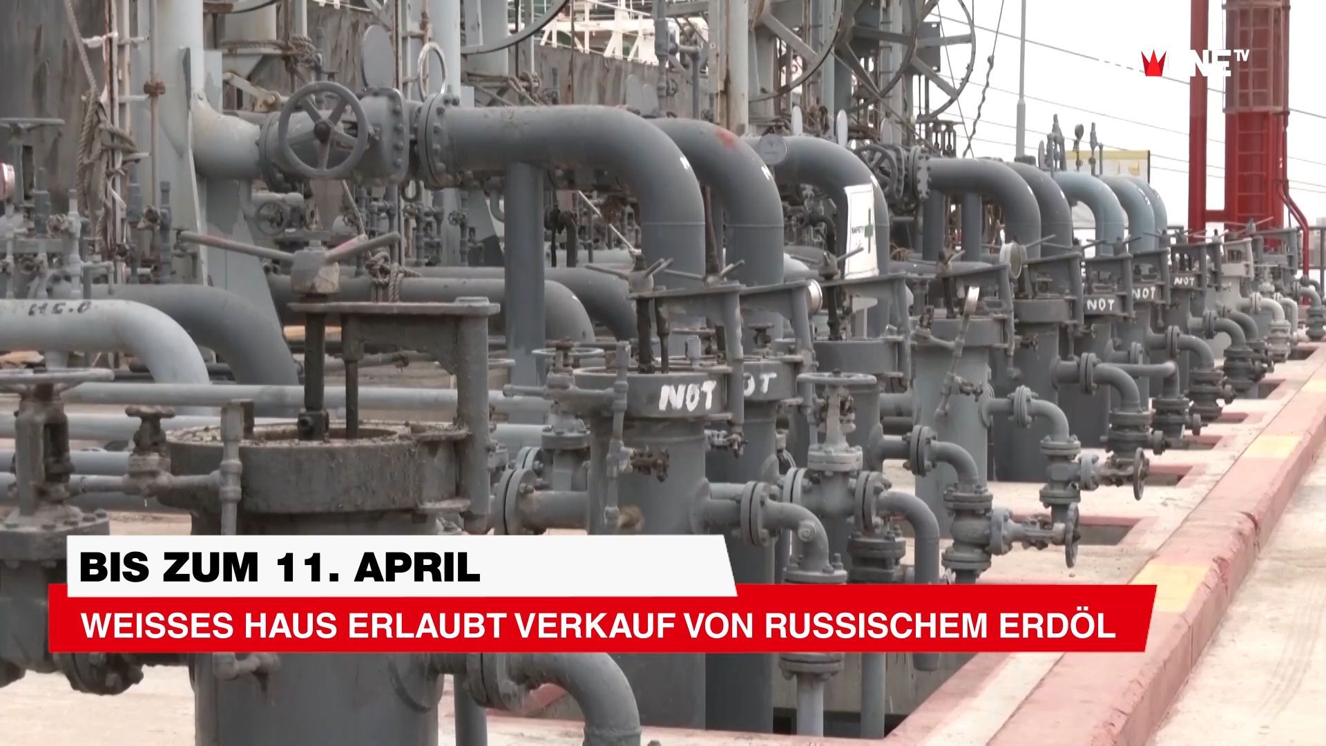 Video: Bis zum 11. April ++ Weißes Haus erlaubt Verkauf von russischem Erdöl