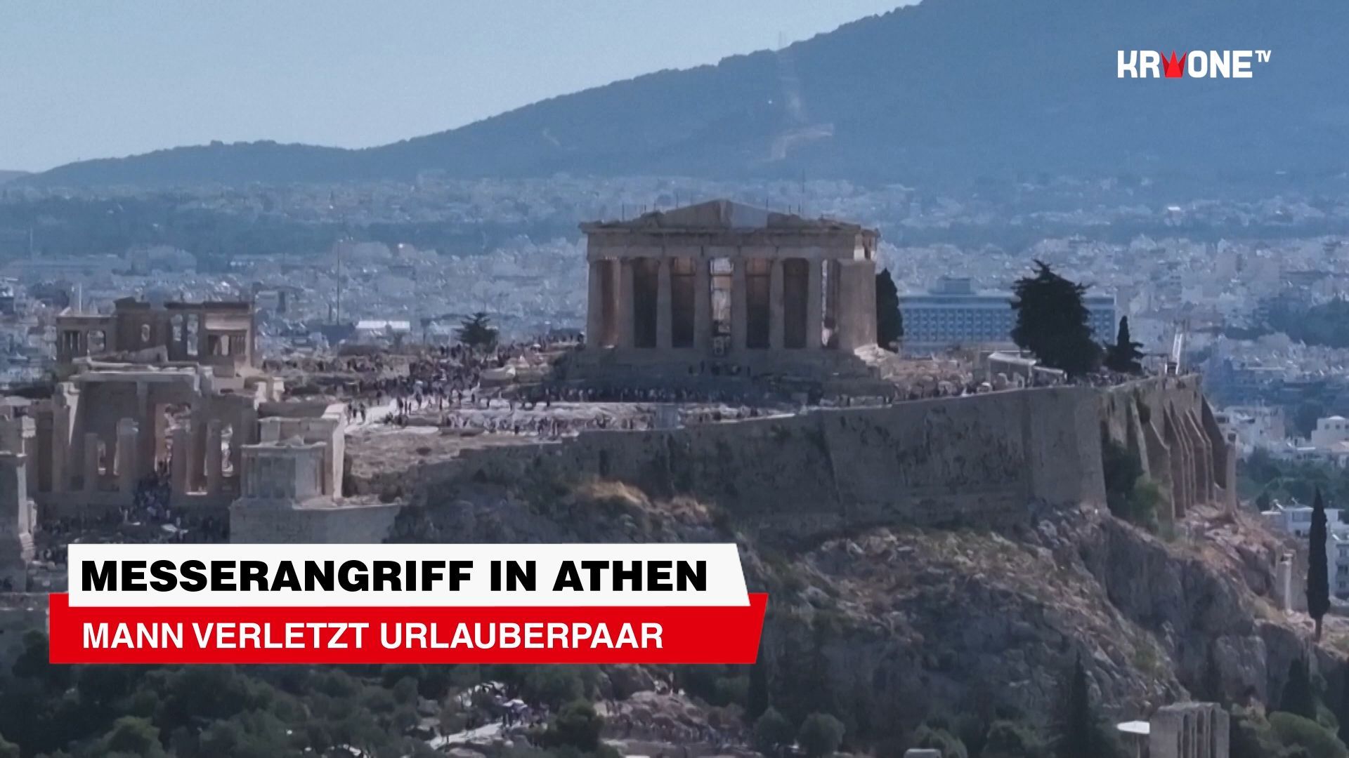 Video: Messerangriff in Athen: Mann verletzt Urlauberpaar bei Akropolis