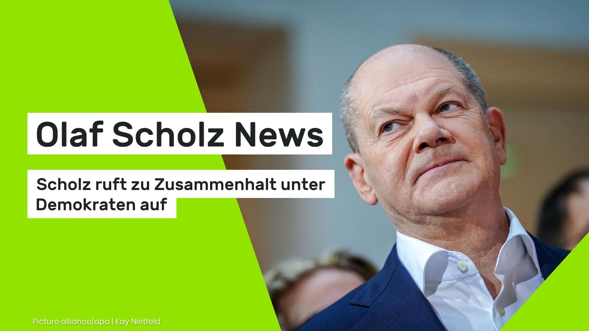 Video: Olaf Scholz News: Scholz ruft zu Zusammenhalt unter Demokraten auf