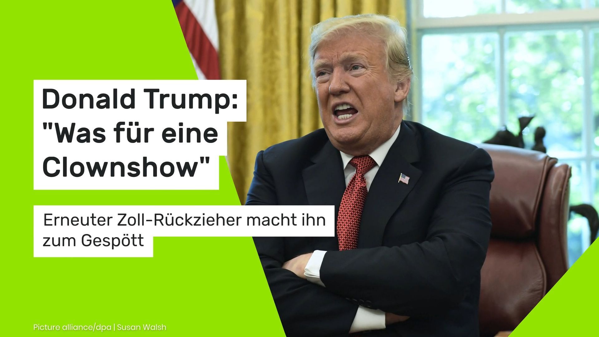 Video: Donald Trump: "Was für eine Clownshow" - erneuter Zoll-Rückzieher macht ihn zum Gespött