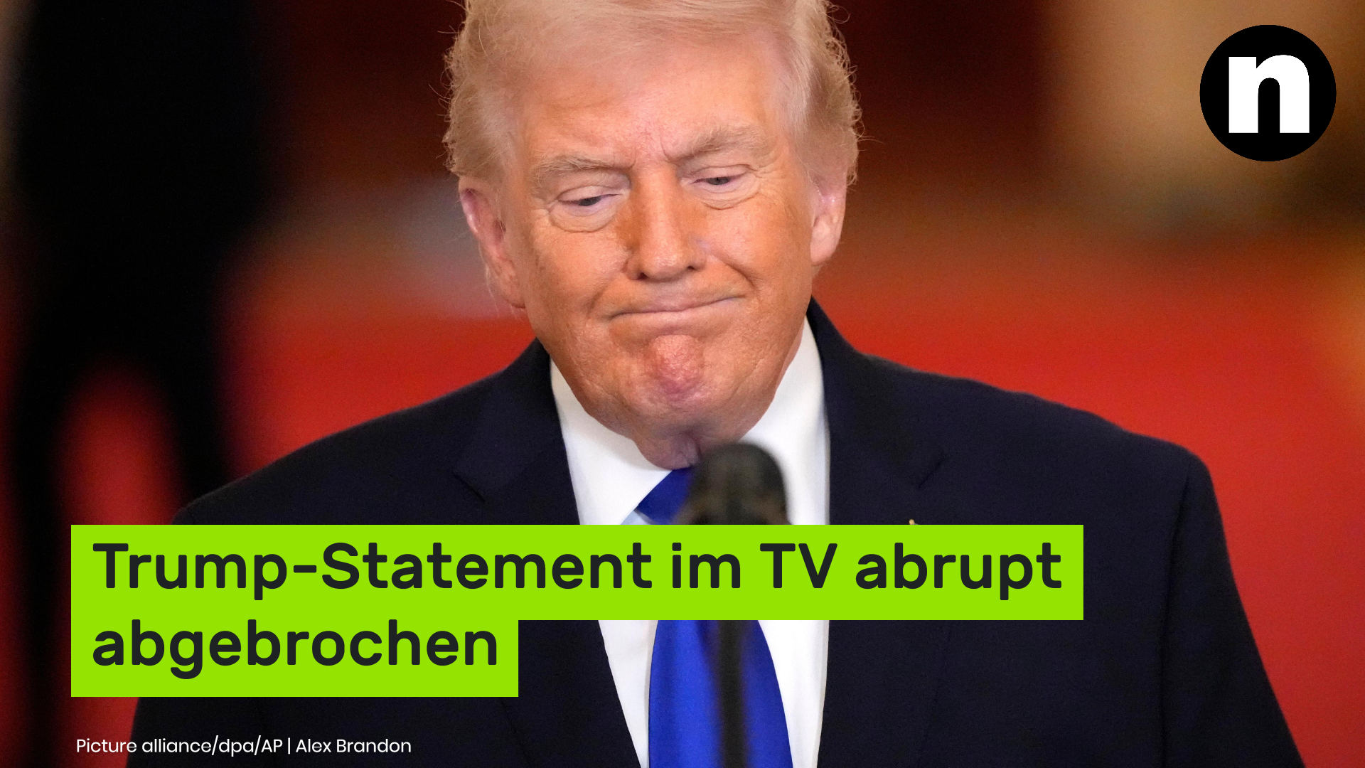 Video: Eklat vor Air Force One - Sender bricht Trump-Statement abrupt ab