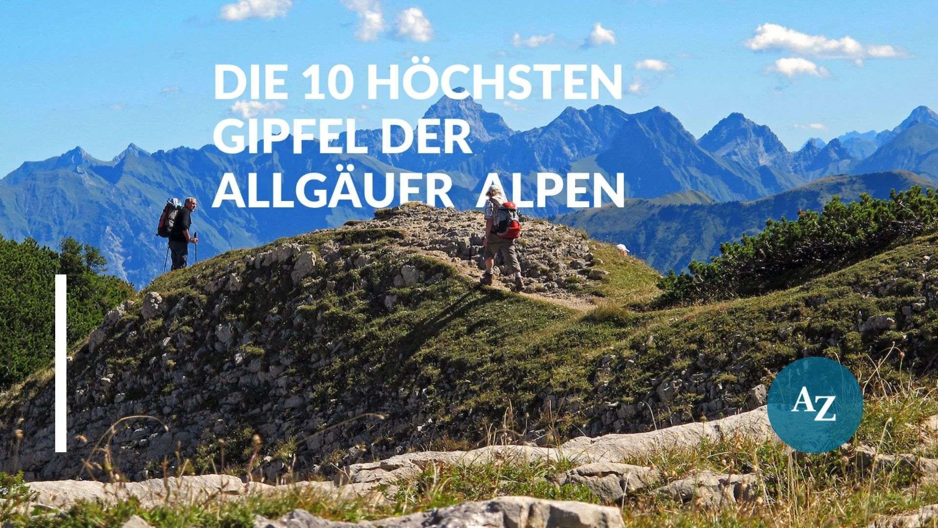 These are the ten highest peaks of the Allgäu Alps