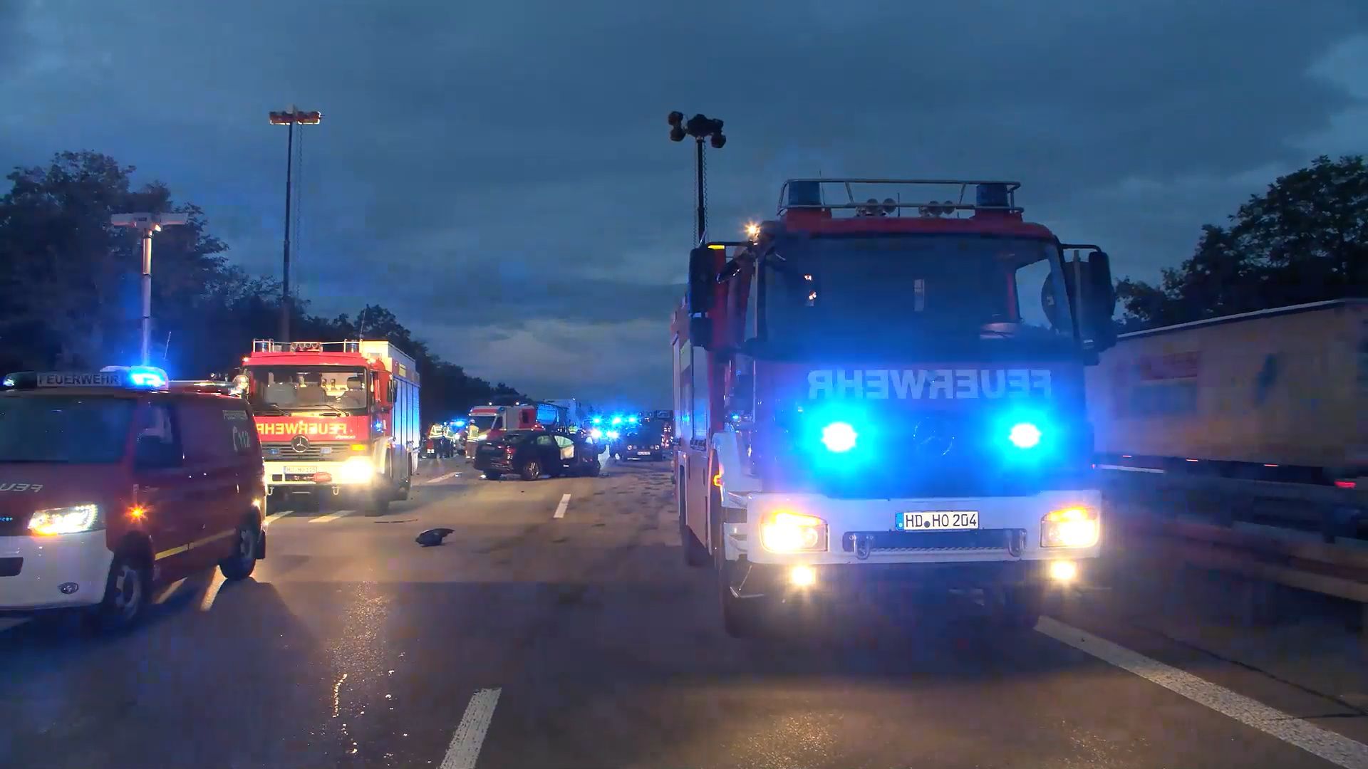 Tödlicher Verkehrsunfall auf der der A6 bei Hockenheim