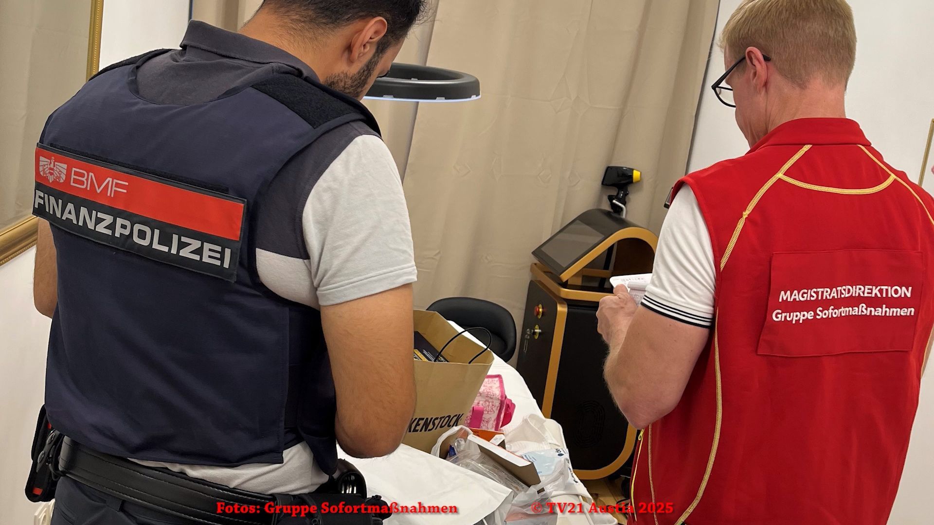 Video: Wien Gruppe Sofortmaßnahmen macht dritte illegale Beauty-Klinik ausfindig