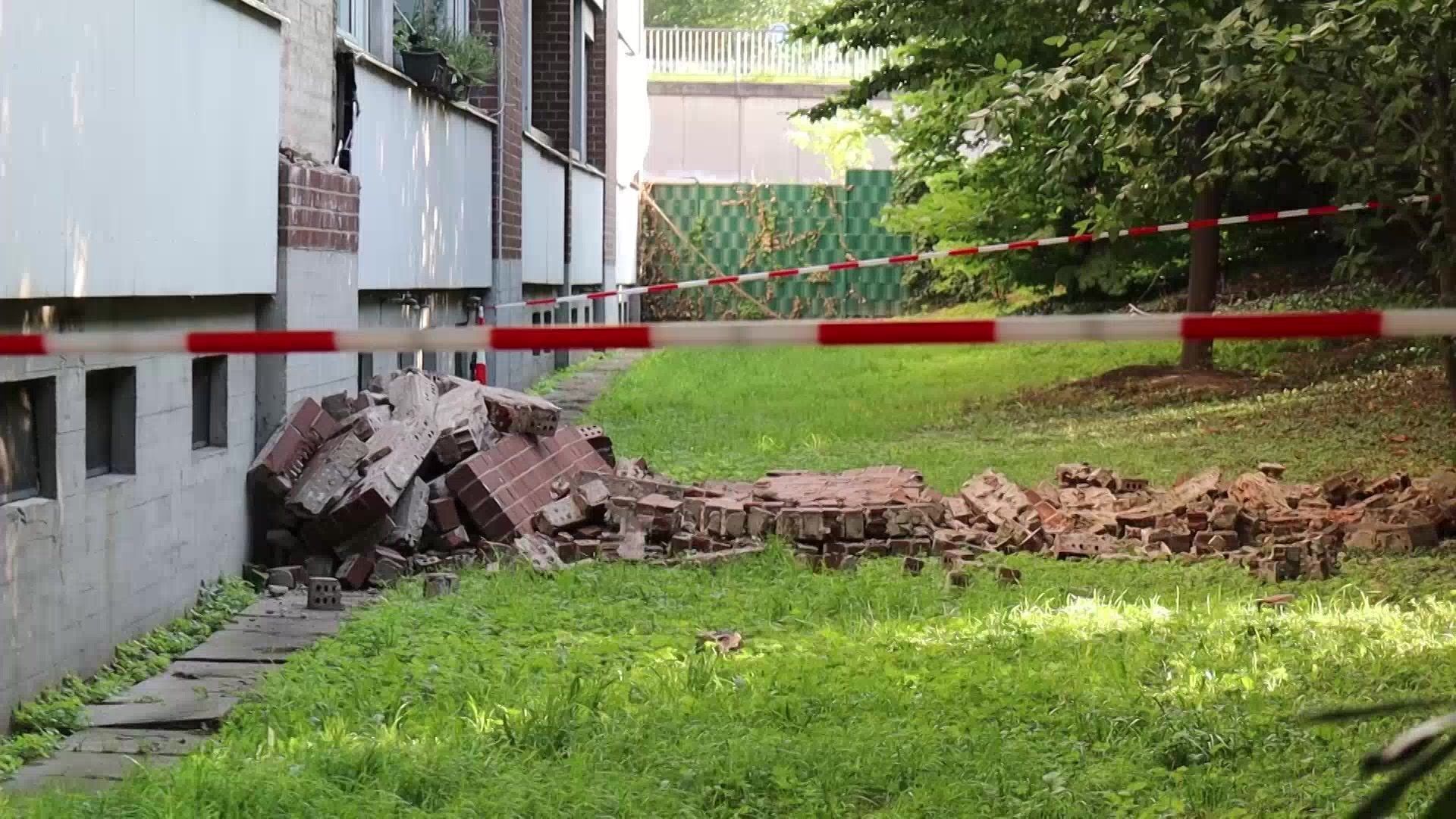 Video: Mannheim: Hausfassade eingestürzt