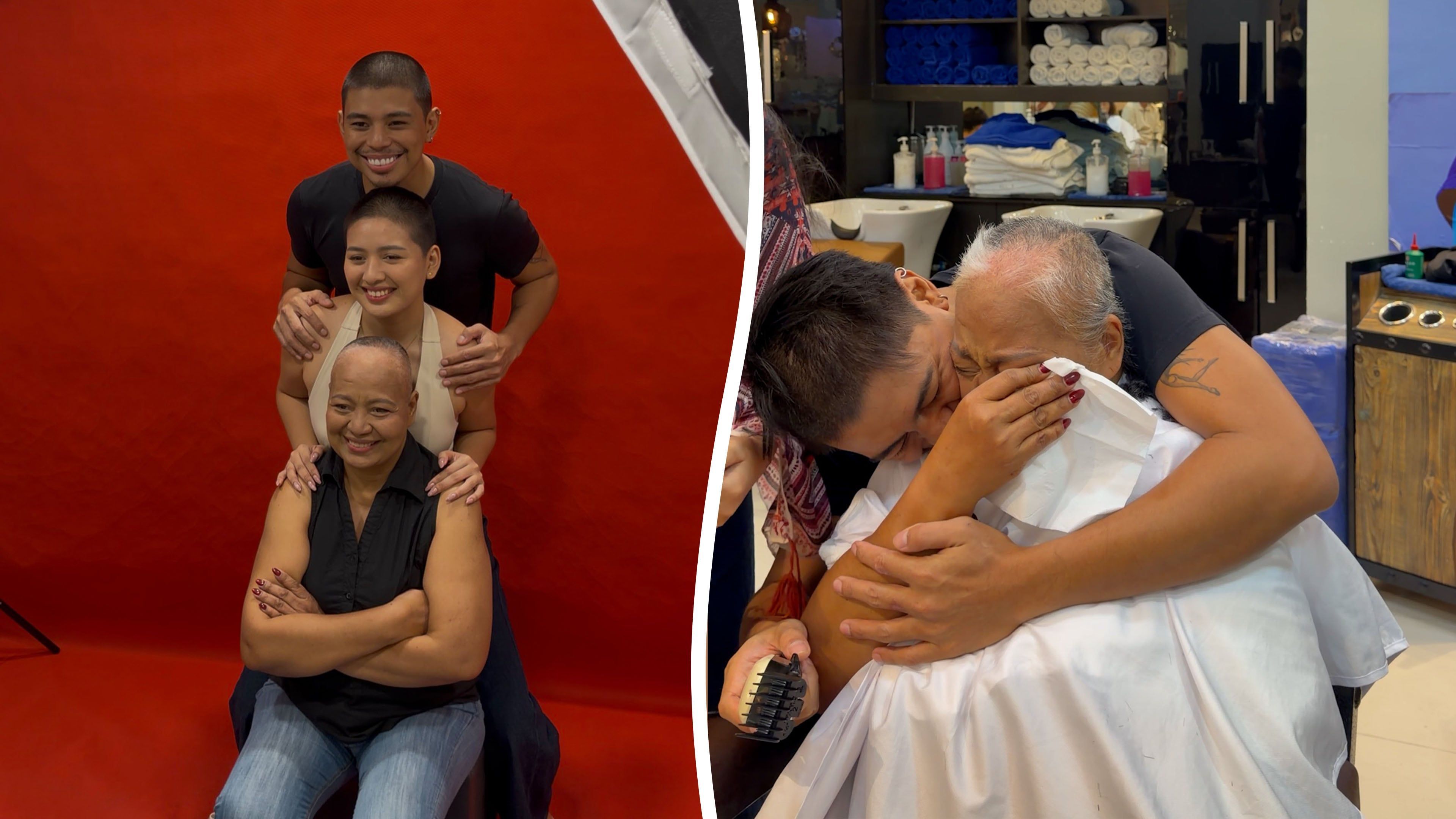 Video: RÜHRENDE GESTE: Bruder und Schwester rasieren sich aus Solidarität mit krebskranker Mutter die Haare ab