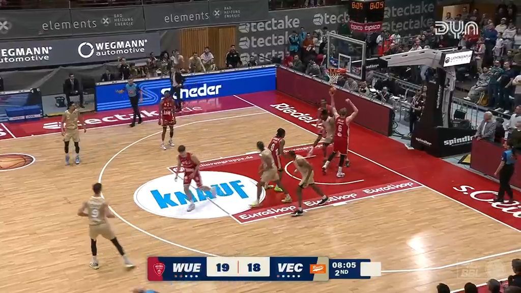 Spiel Highlights zu FIT/One Würzburg Baskets - RASTA Vechta