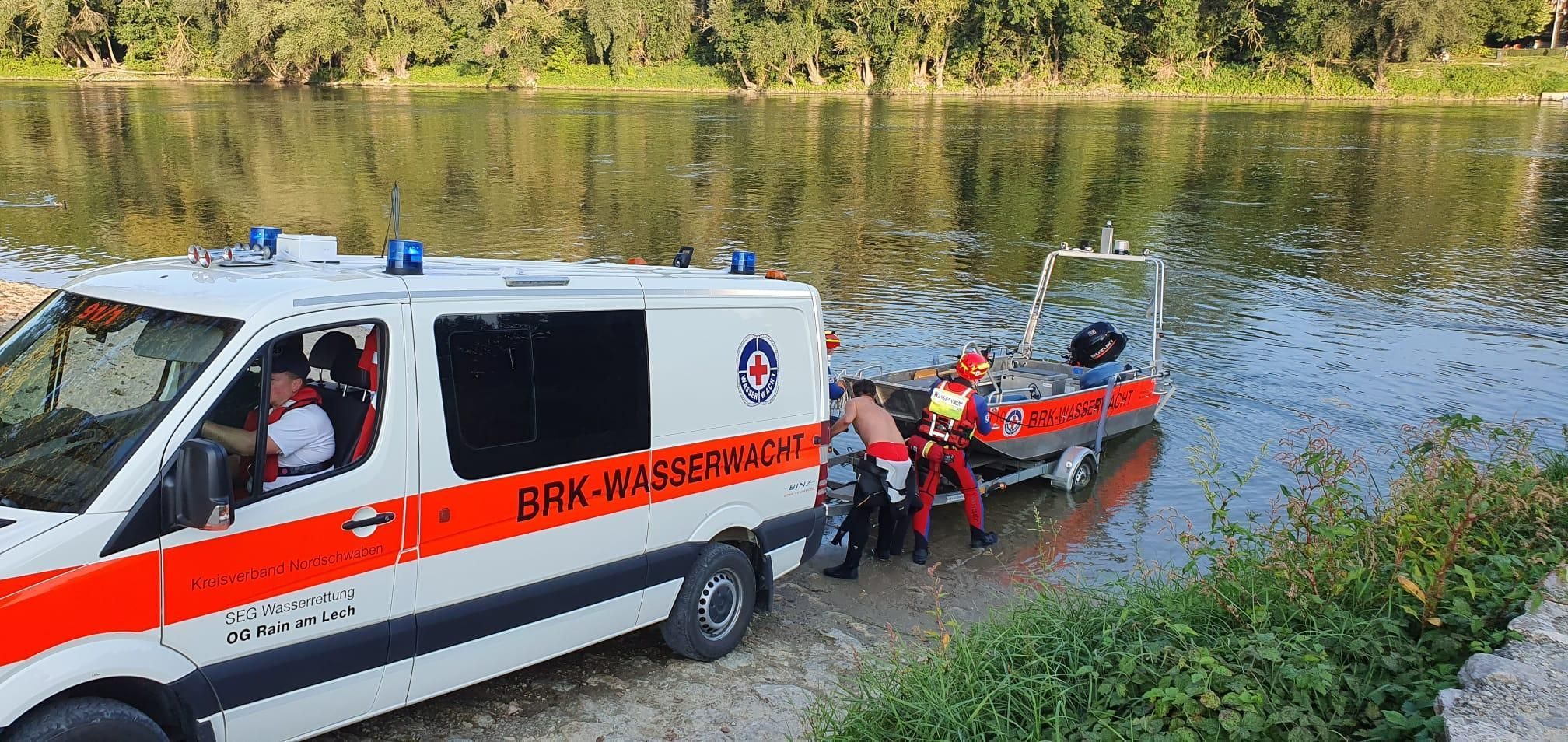 Rettungseinsatz an der Donau in Neuburg