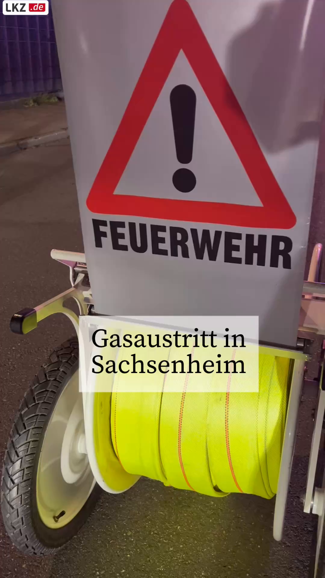 Video: Gasaustritt in Sachsenheim an Tankstelle