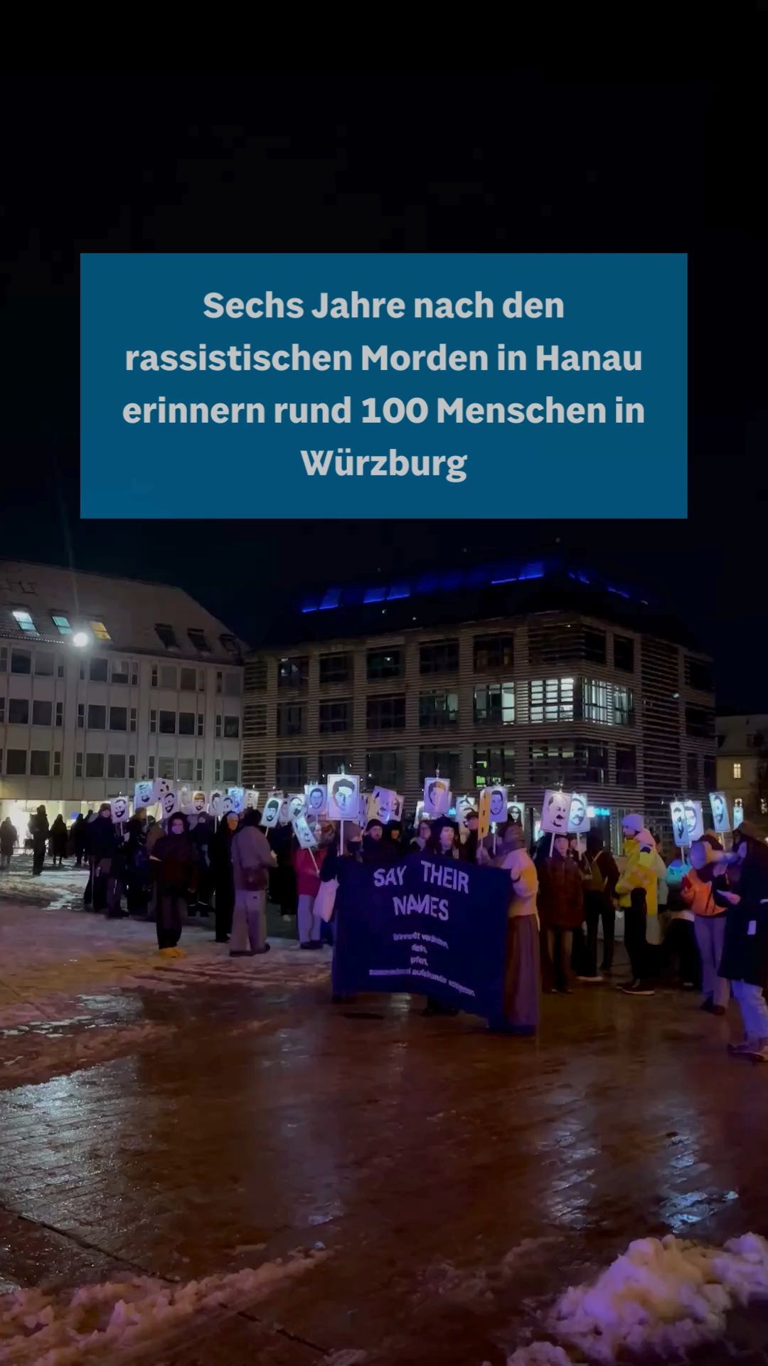 Video: Jahrestag der Morde in Hanau: Gedenken in Würzburg