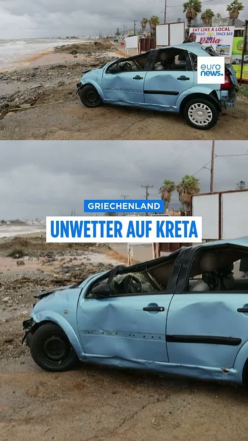 Video: Notstand auf Kreta - Überschwemmungen, Erdrutsche und Stromausfälle