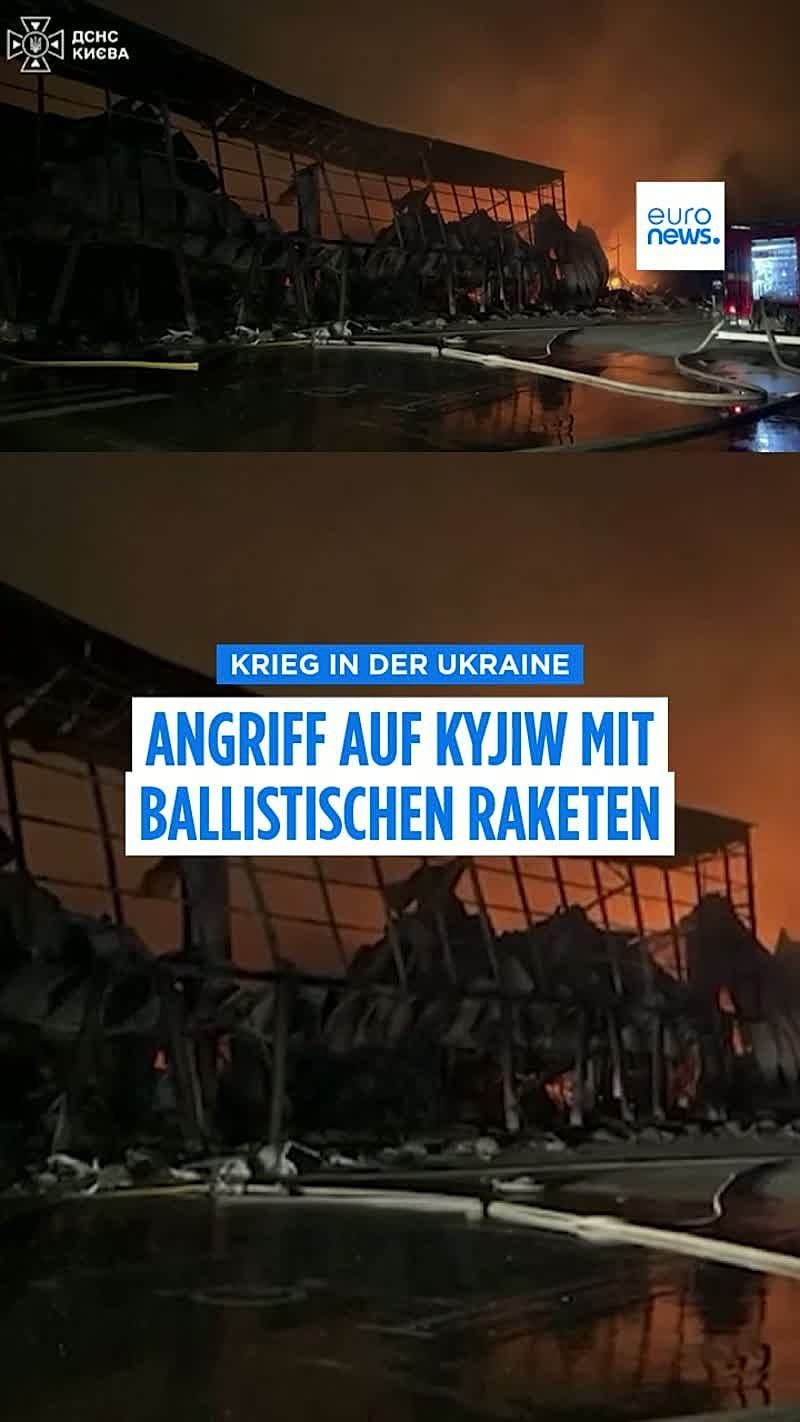 Russland greift Zentrum von Kyjiw mit tödlicher Streumunition-Rakete an