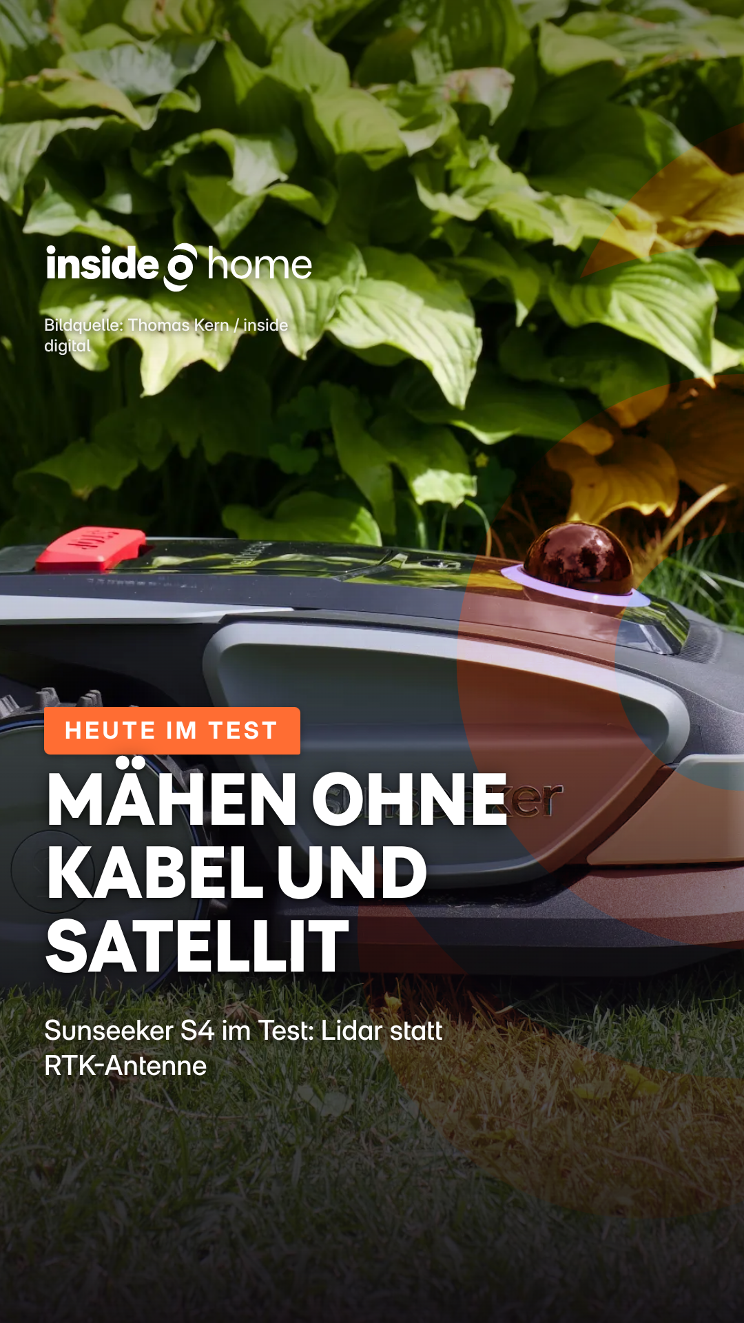 Video: Kein Begrenzungskabel, keine RTK-Antenne, kein Referenzmast: Der Sunseeker S4 navigiert komplett per Lidar durch den Garten.