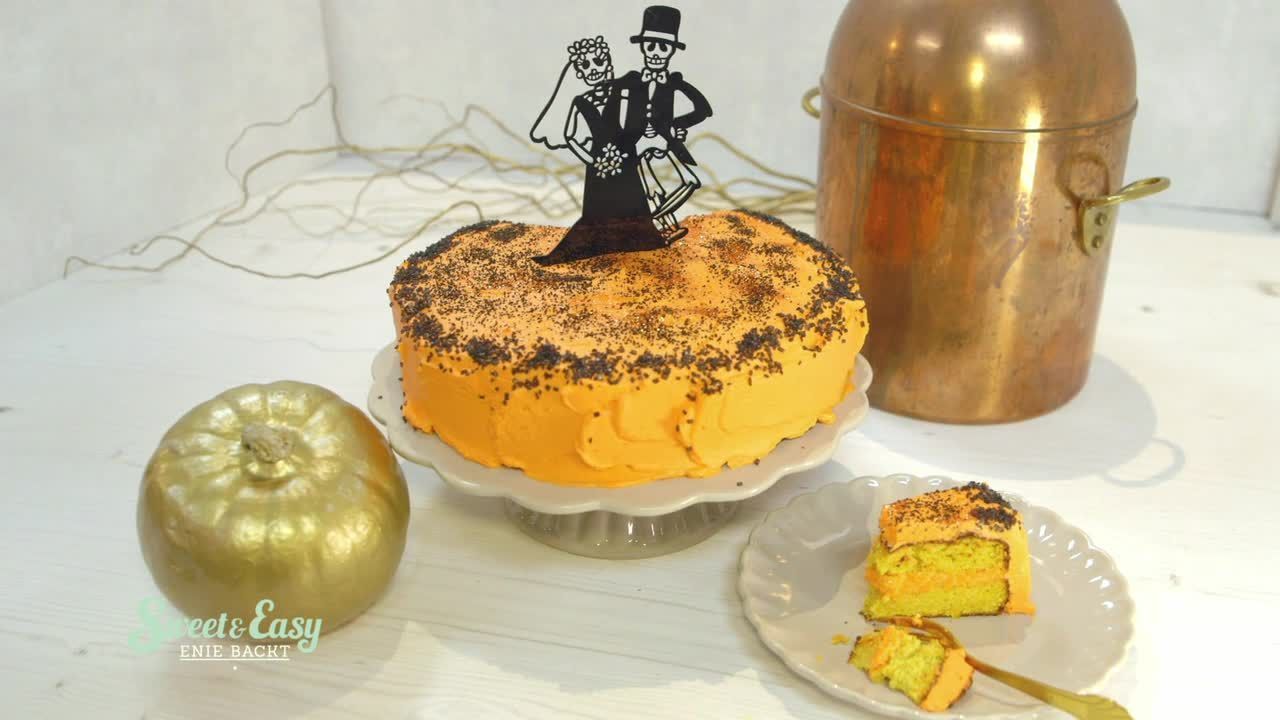 Halloween-Kürbis-Kuchen