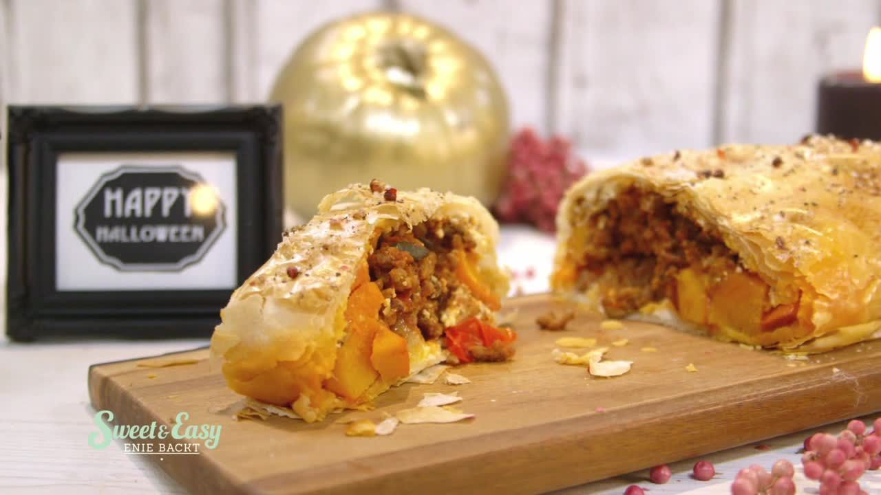 Kürbis-Strudel für Halloween