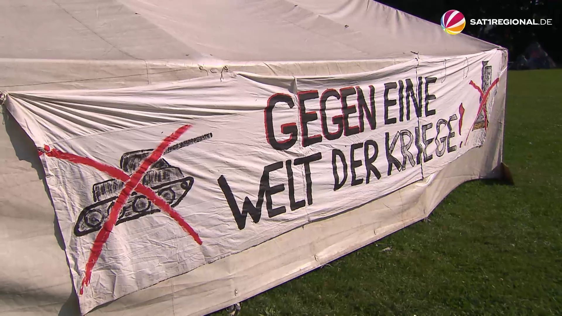 Protestcamp von linkem Bündnis „Rheinmetall entwaffnen“ in Kiel