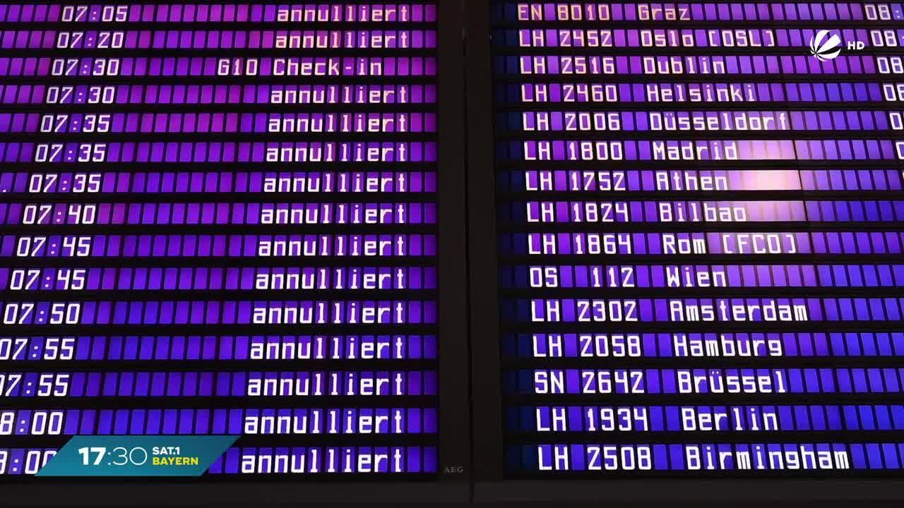 Lufthansa-Streik: Flug-Ausfälle am Münchner Flughafen