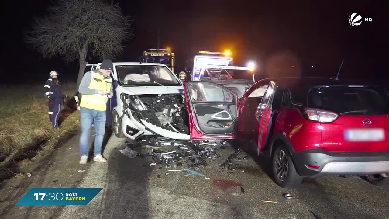 Tödlicher Autounfall bei Ipsheim: Frontalzusammenstoß mit Kleinbus