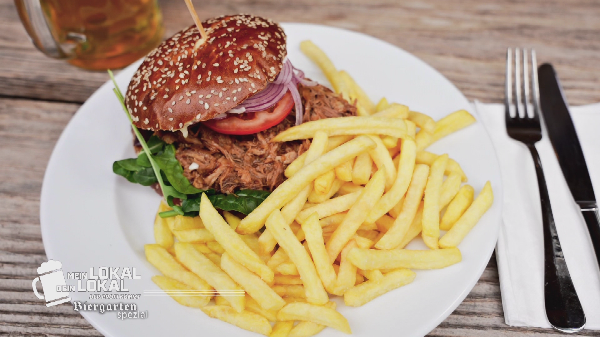 Pulled Pork Burger with a Bavarian Twist