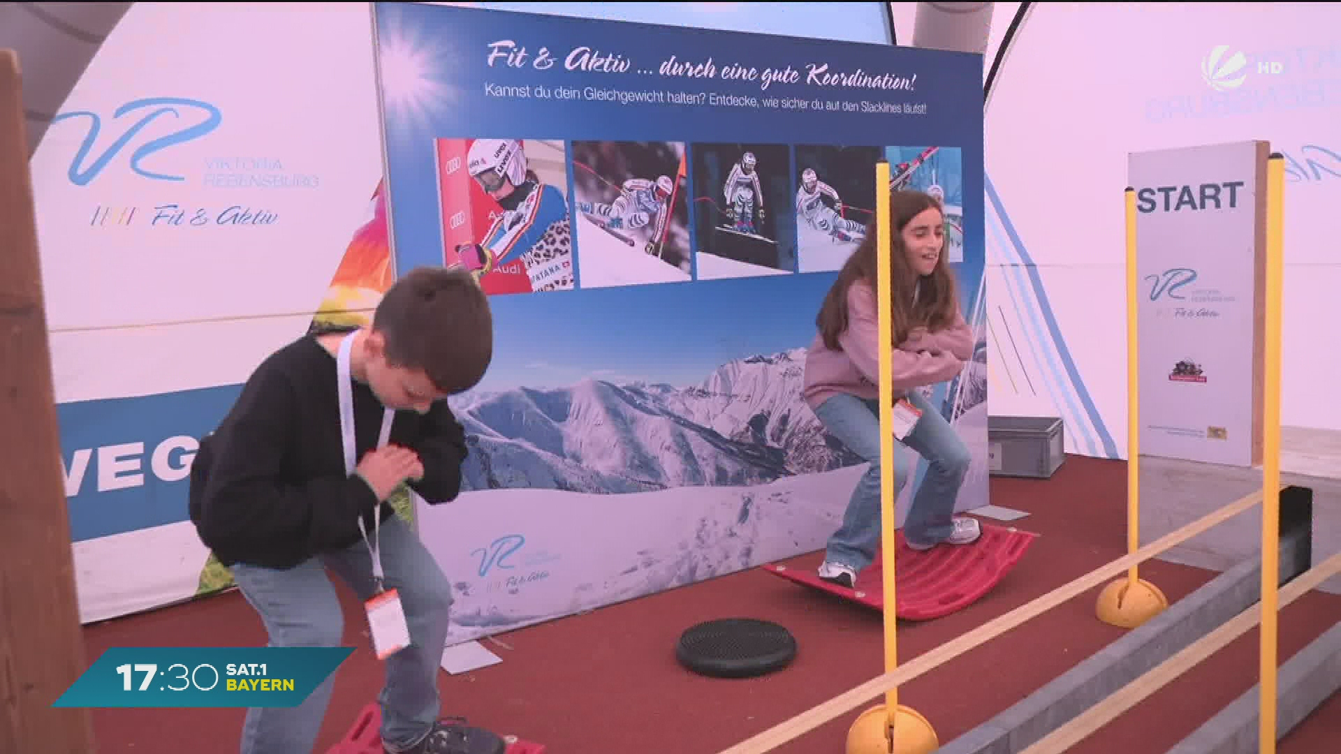 Video: Präventionstag in Bayern: Ski-Star Viktoria Rebensburg macht Schüler fit