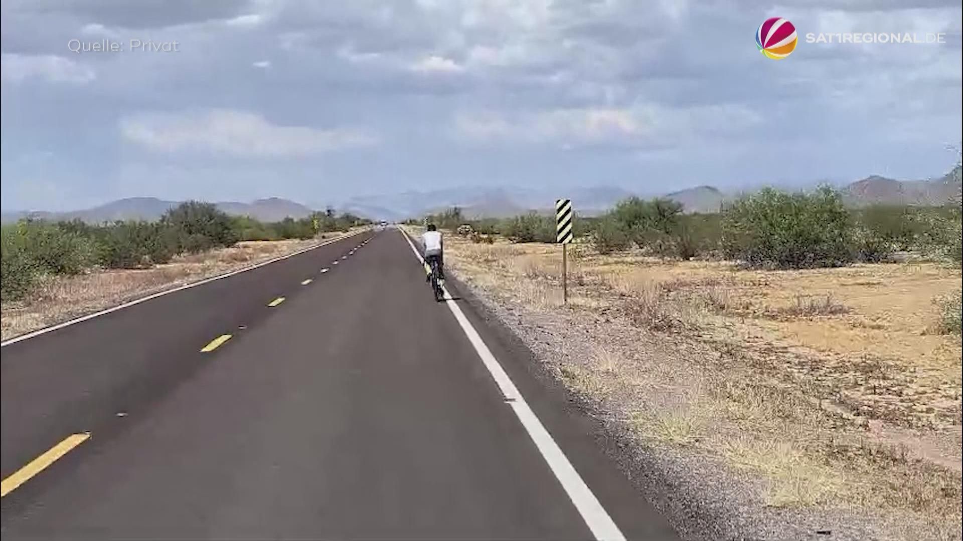 Video: Bremer Priester sammelt bei "Race Across America" Spenden für Trauerland-Verein